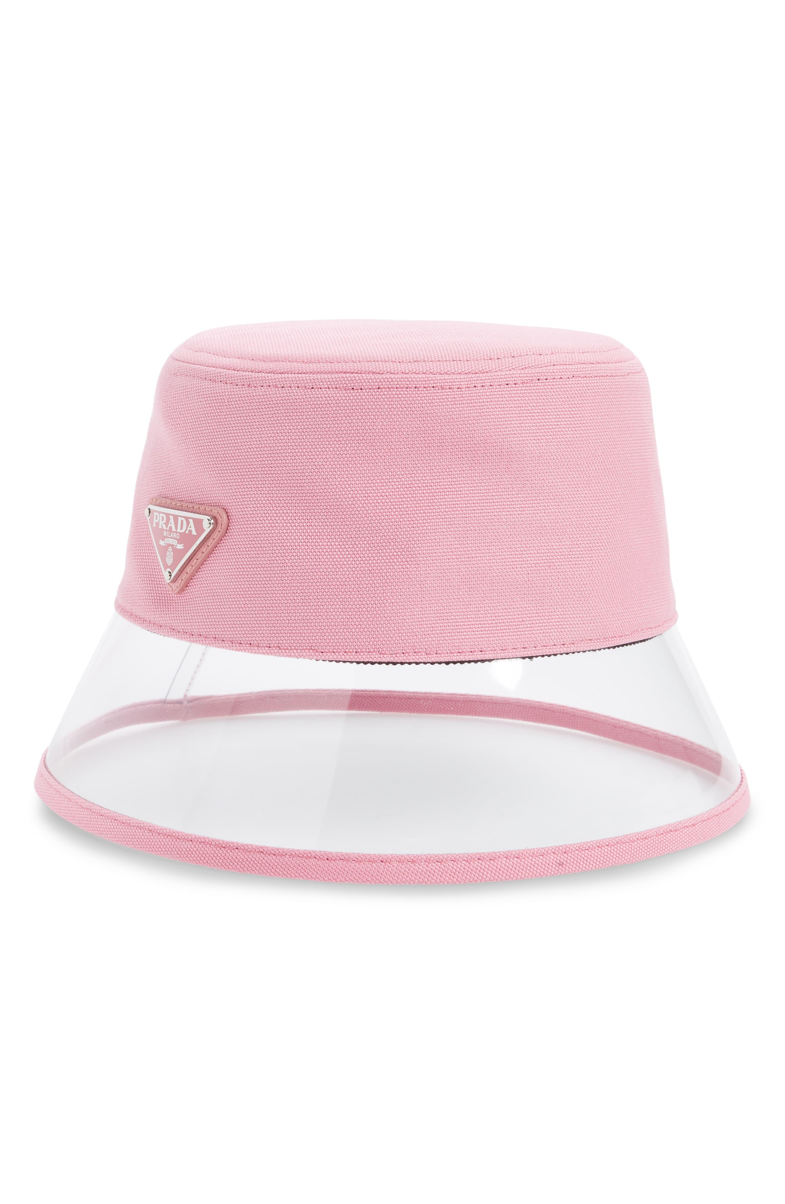 prada pink bucket hat
