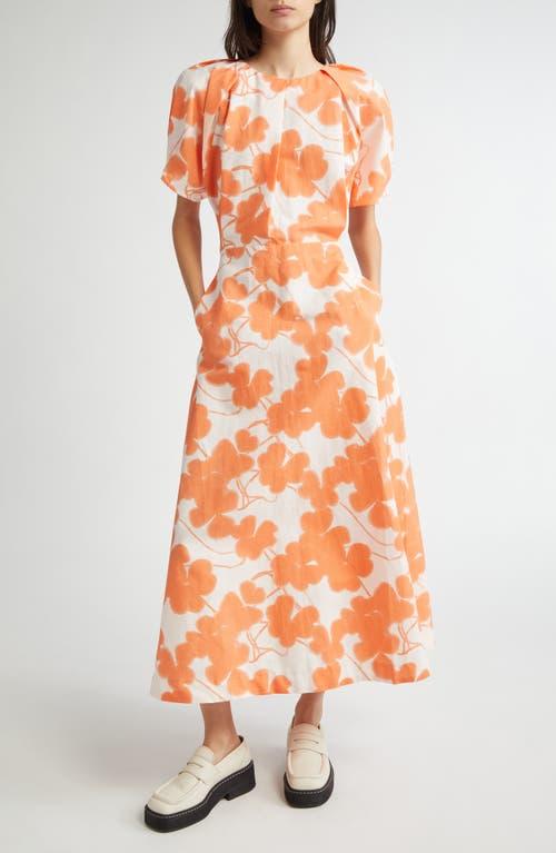 Marimekko Anatomia Ketunleipä Cotton & Linen Dress in Orange