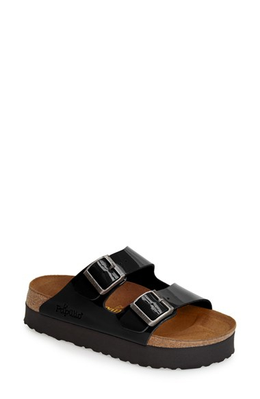 birkenstock platform sandals black