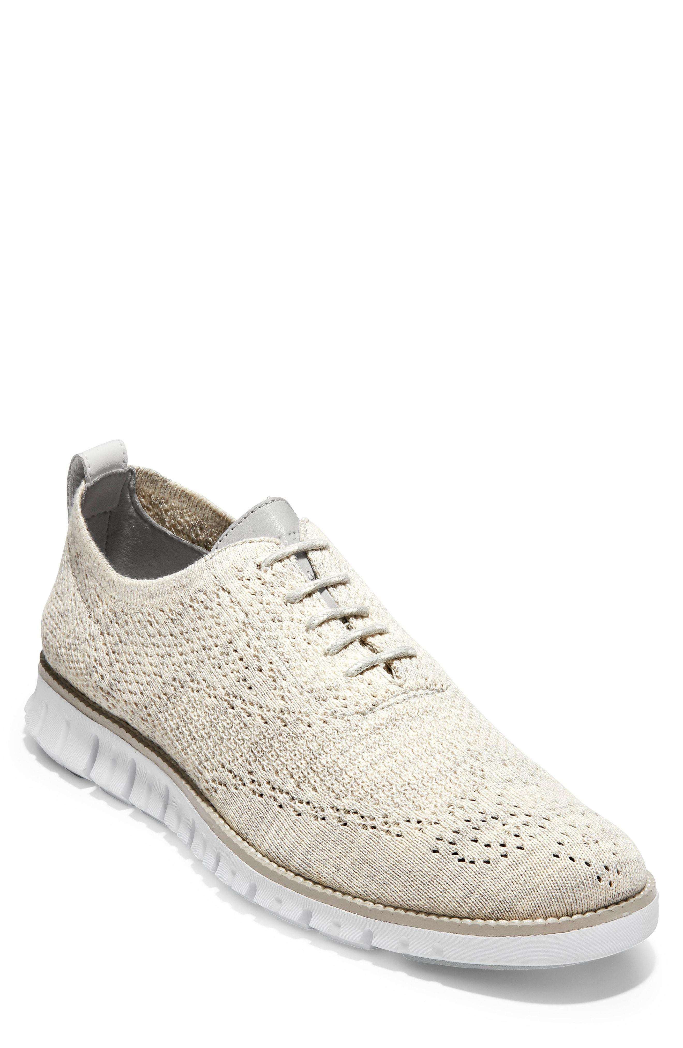 zerogrand stitchlite woven wool wingtip