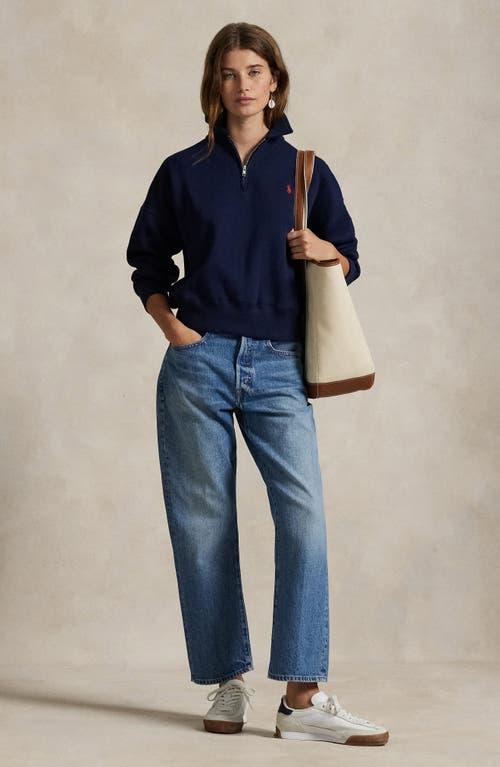 Polo Ralph Lauren Cotton Blend Fleece Quarter-Zip Sweatshirt in