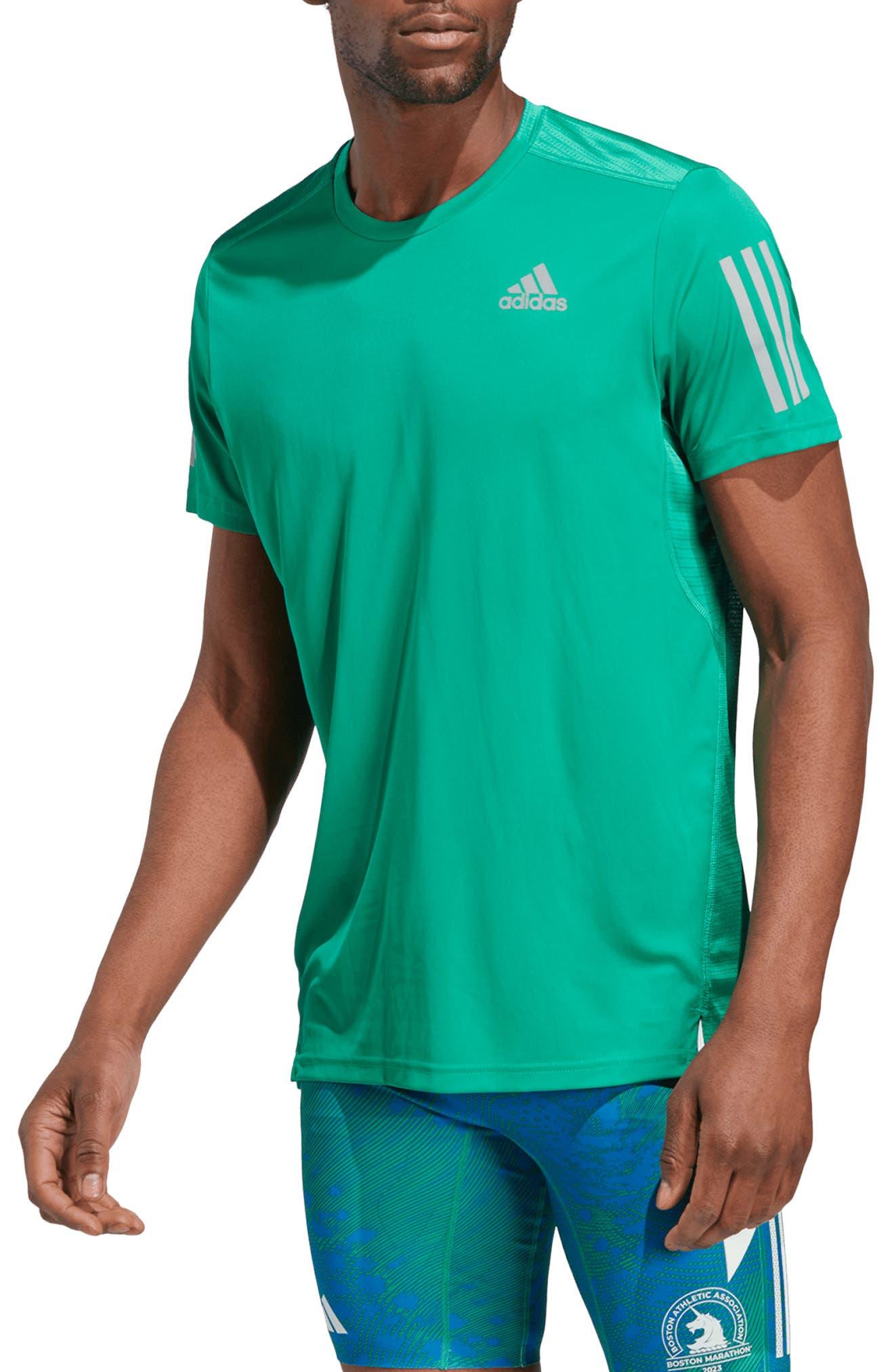 adidas Own The Run Performance Running T-shirt in Green for Men | Lyst