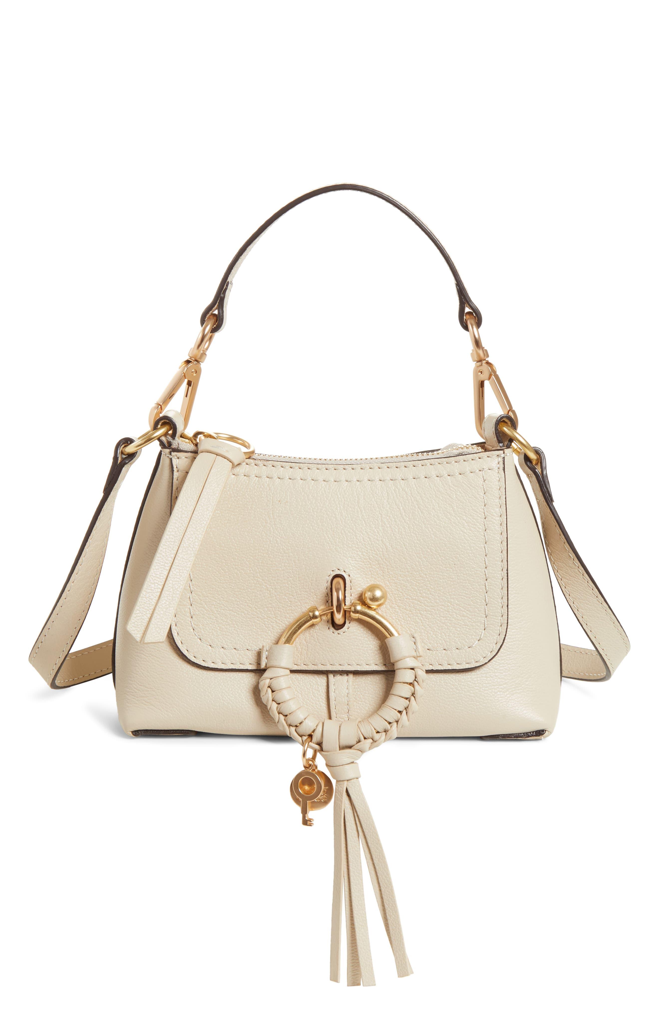 See By Chloé See By Chloé Mini Joan Leather Crossbody Bag in Natural - Lyst