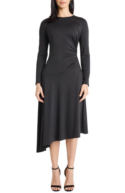 maggy london asymmetric neck sheath midi dress MAGGY LONDON Sheath Dress Sz 10 Black/White Asymmetrical Neck Line  Strapless