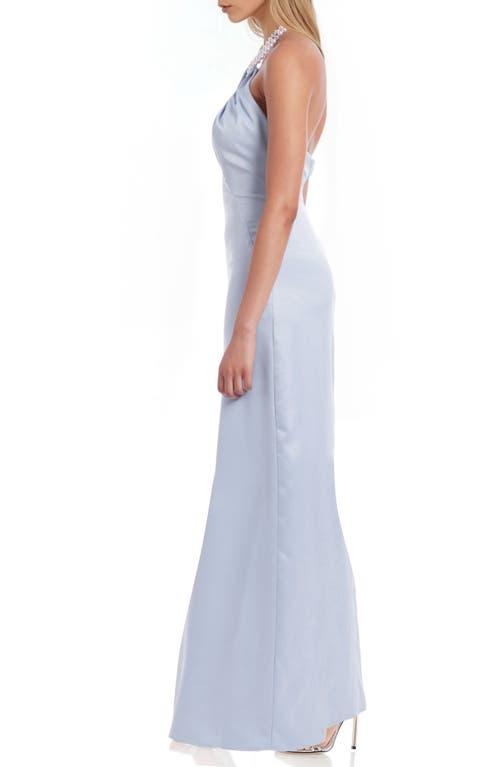 white christmas dresses 3D Floral Pearl Embellished Gown by Badgley Mischka
