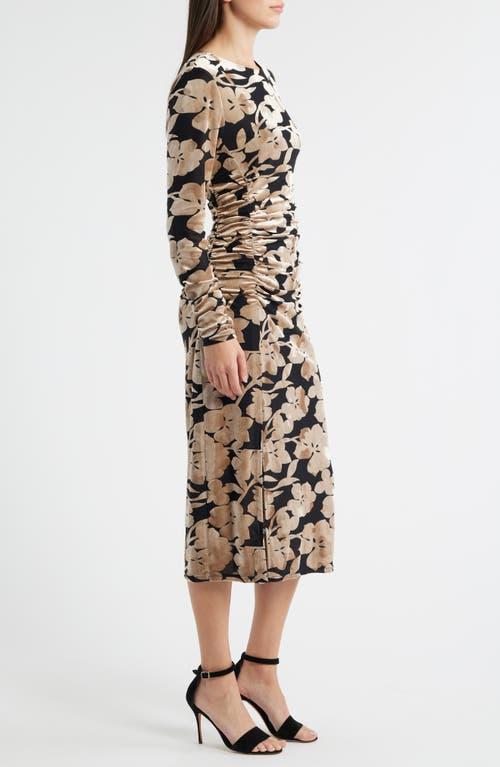 sam edelman floral midi dress Sam Edelman Women's Painted Dusk Draped Maxi Dress - Cork