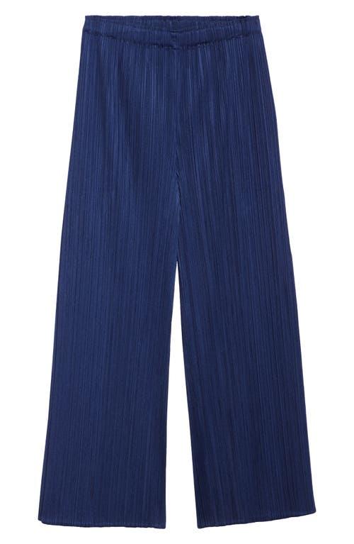 Pleats Please Issey Miyake Merry Bicolor Ankle Wide Leg Pants in