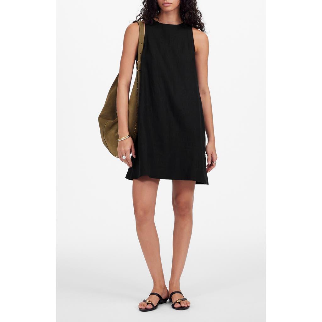 Madewell Leilani Linen Dress in Black Lyst
