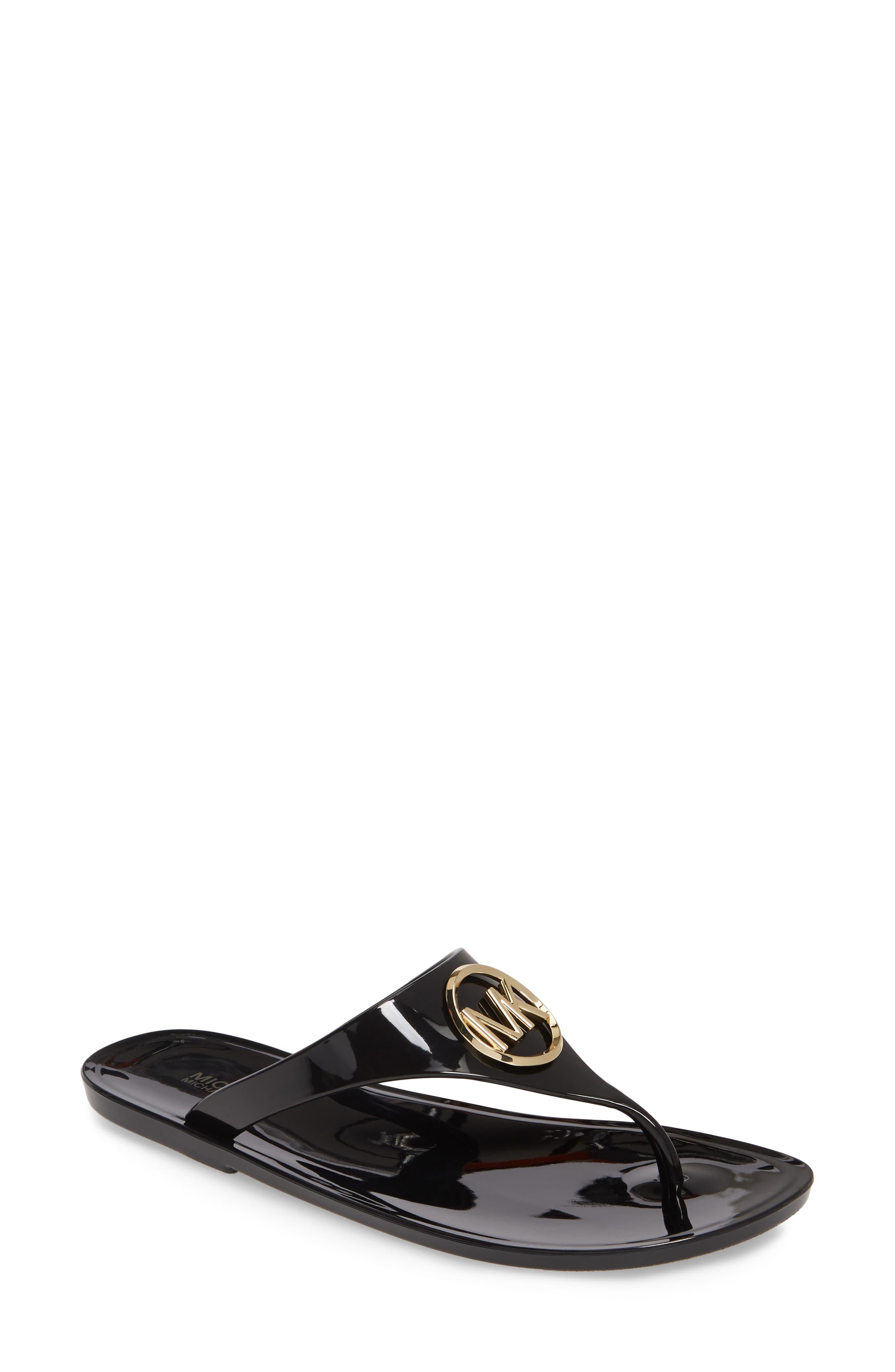 michael kors flat jelly sandals