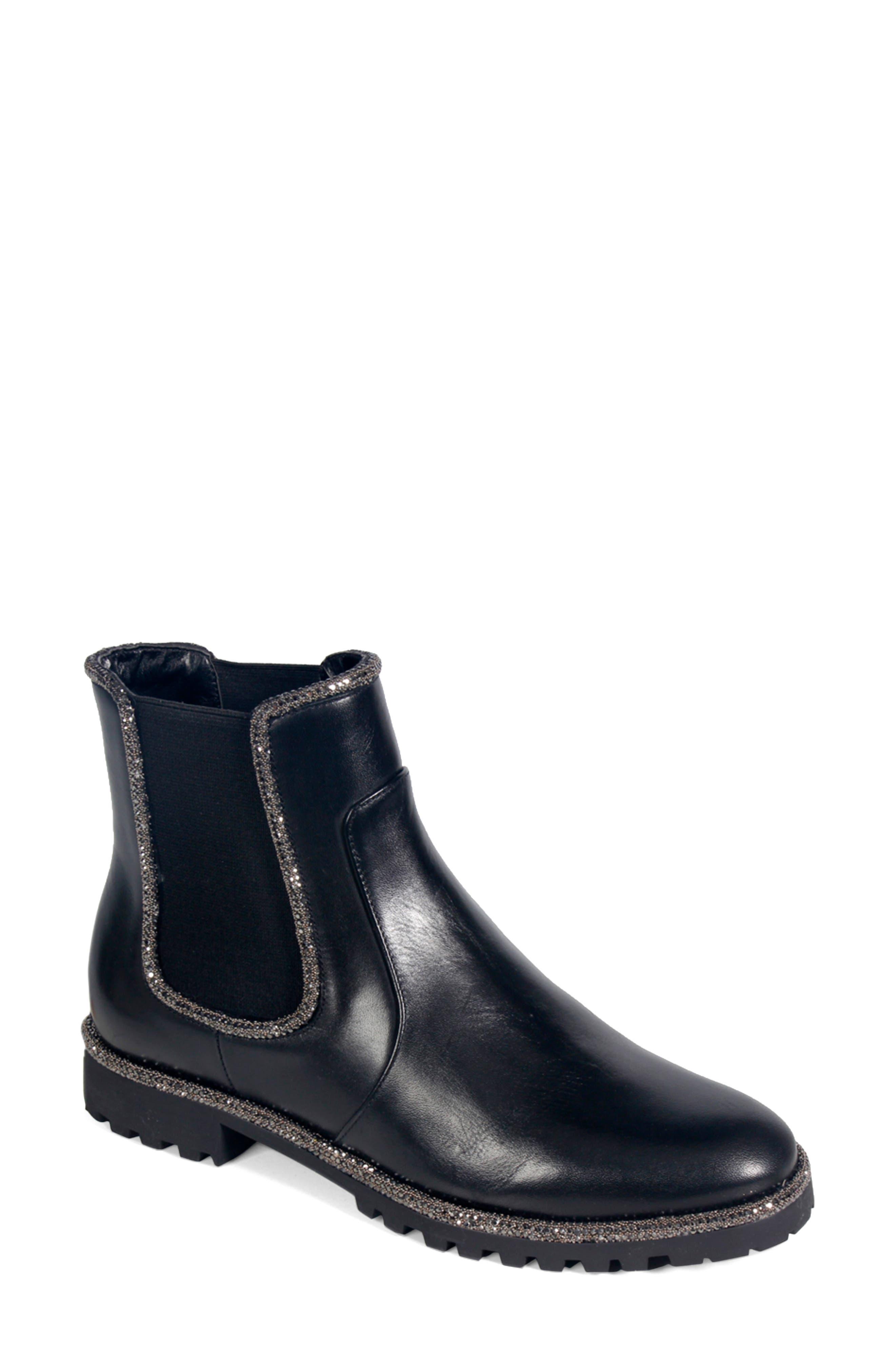 Paula Torres Deli Crystal Chelsea Boot in Black | Lyst