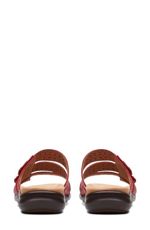 Clarks red sandals deals
