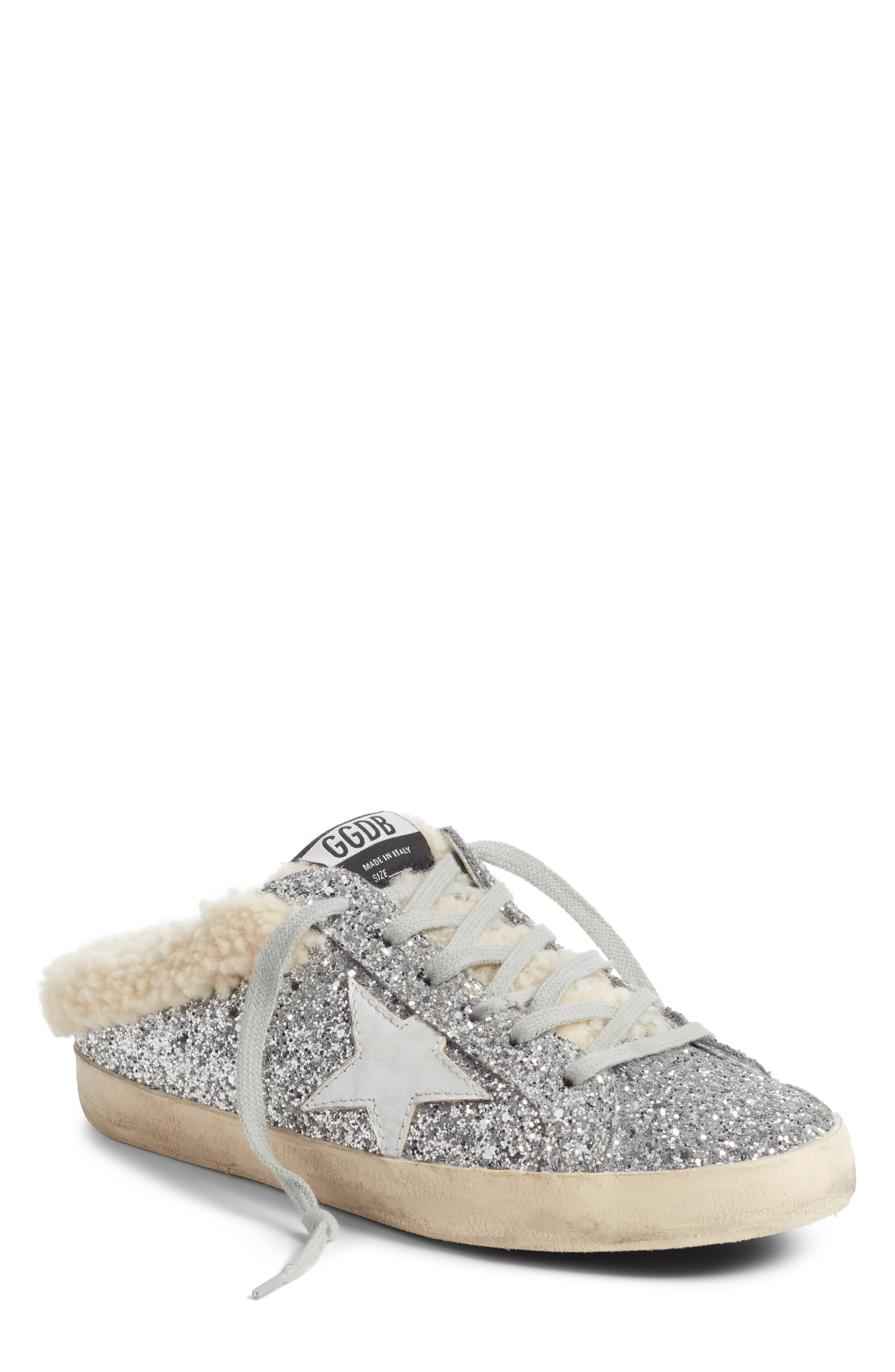 sabot superstar genuine shearling slide sneaker