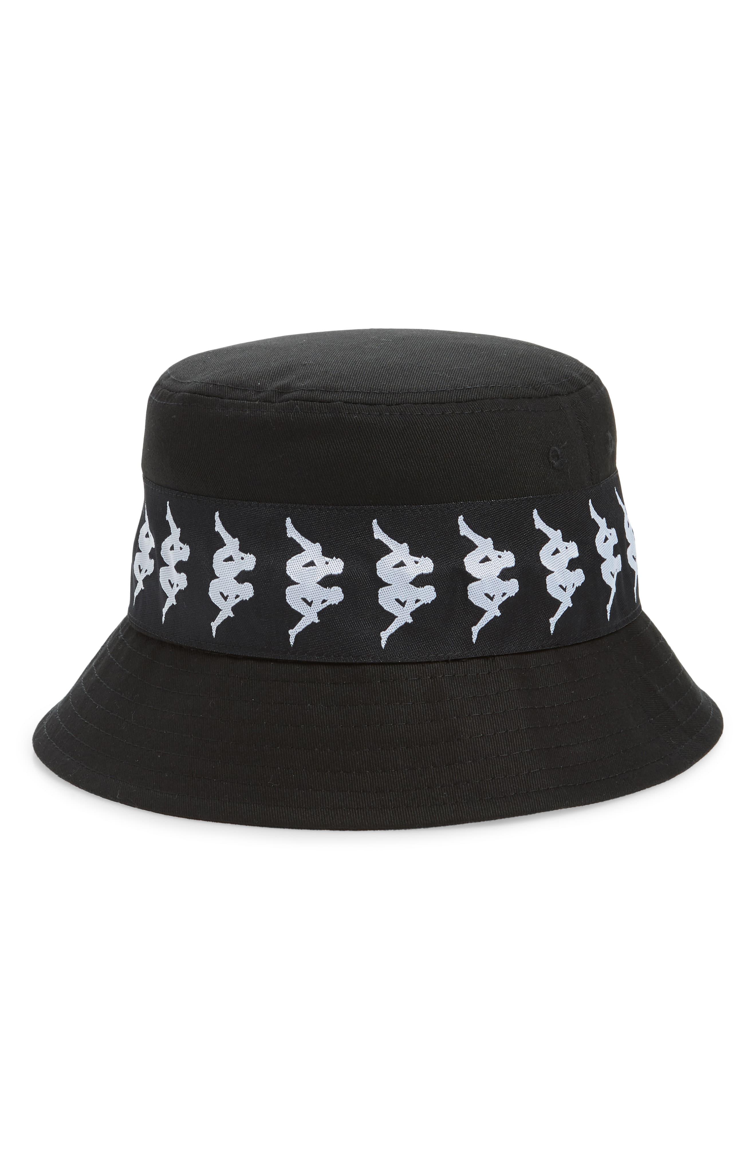 Kappa Bucket Hat in Black for Men | Lyst