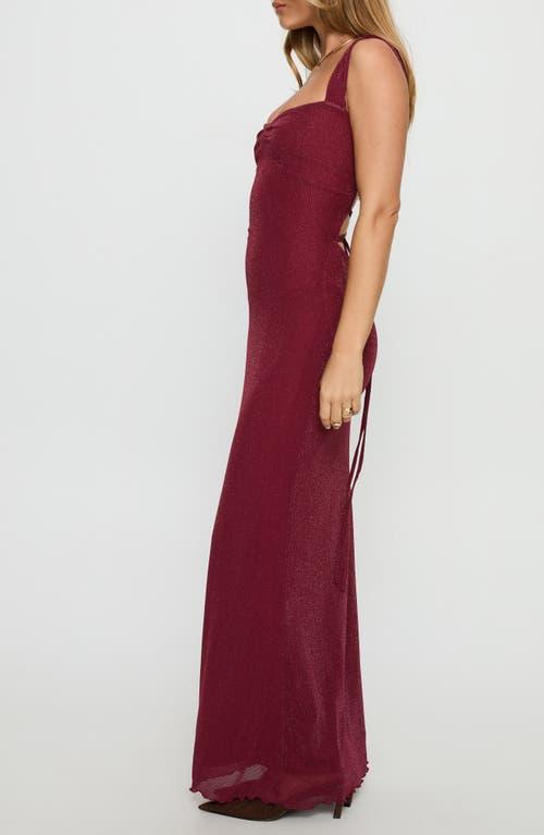 open lace back dress Rent Oh Polly Monte Carlo Embellished Maxi Dress in Red and Orange Ombré main image 0