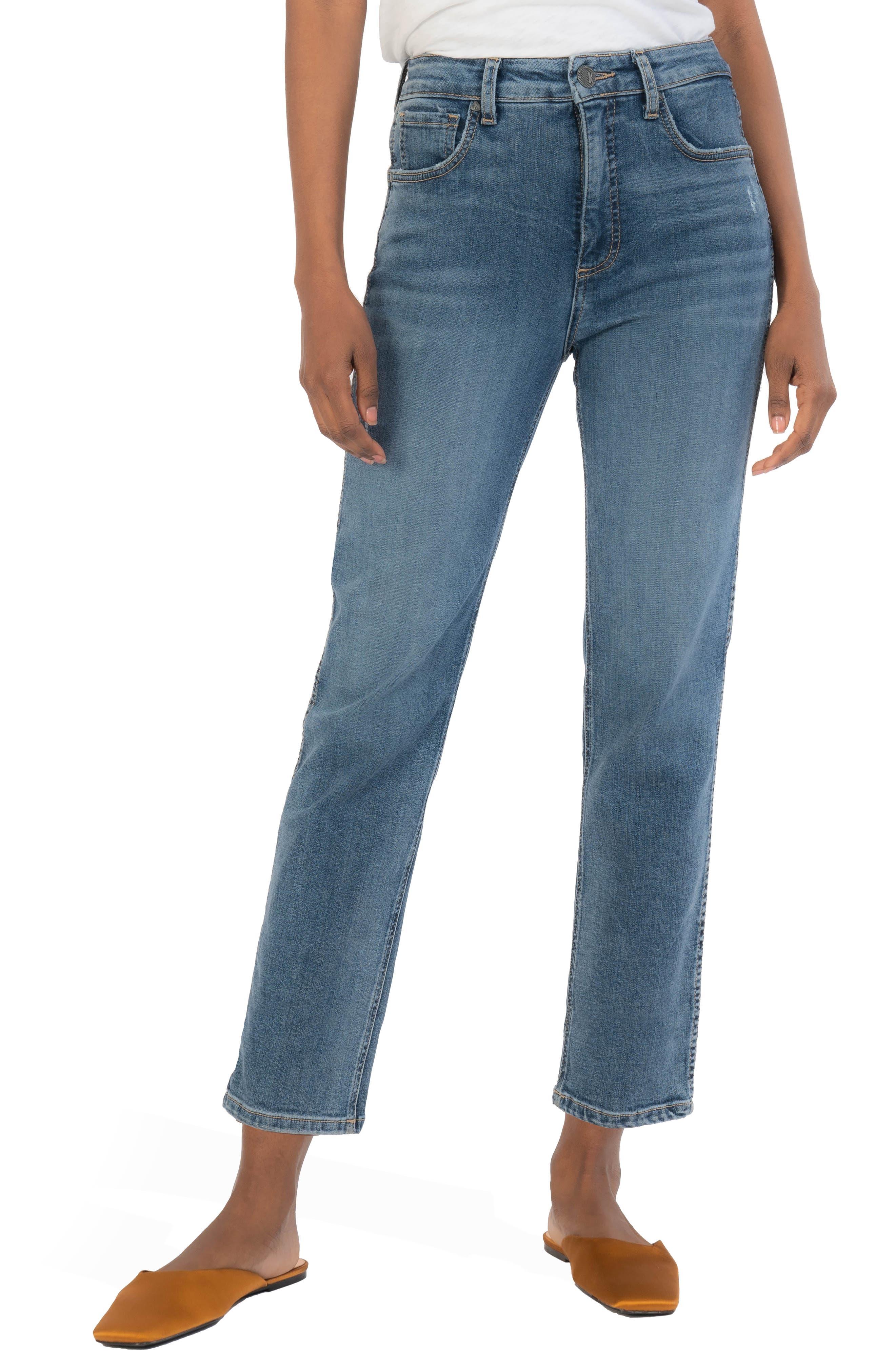 Kut From The Kloth Elizabeth Fab Ab High Waist Crop Straight Leg Jeans ...