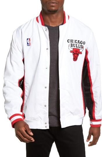 chicago bulls mitchell and ness warm up jacket