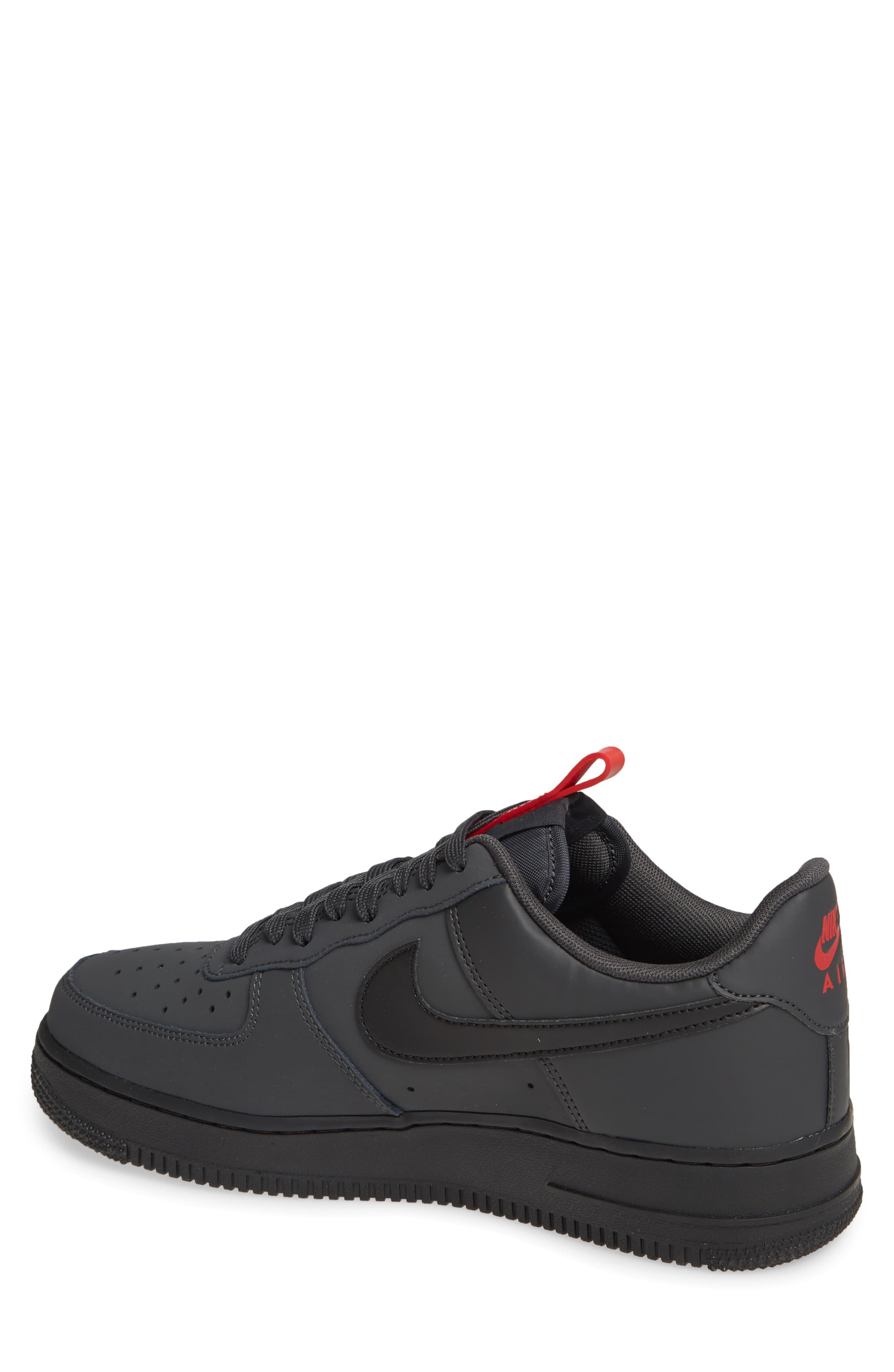 nike air force 1 black with red