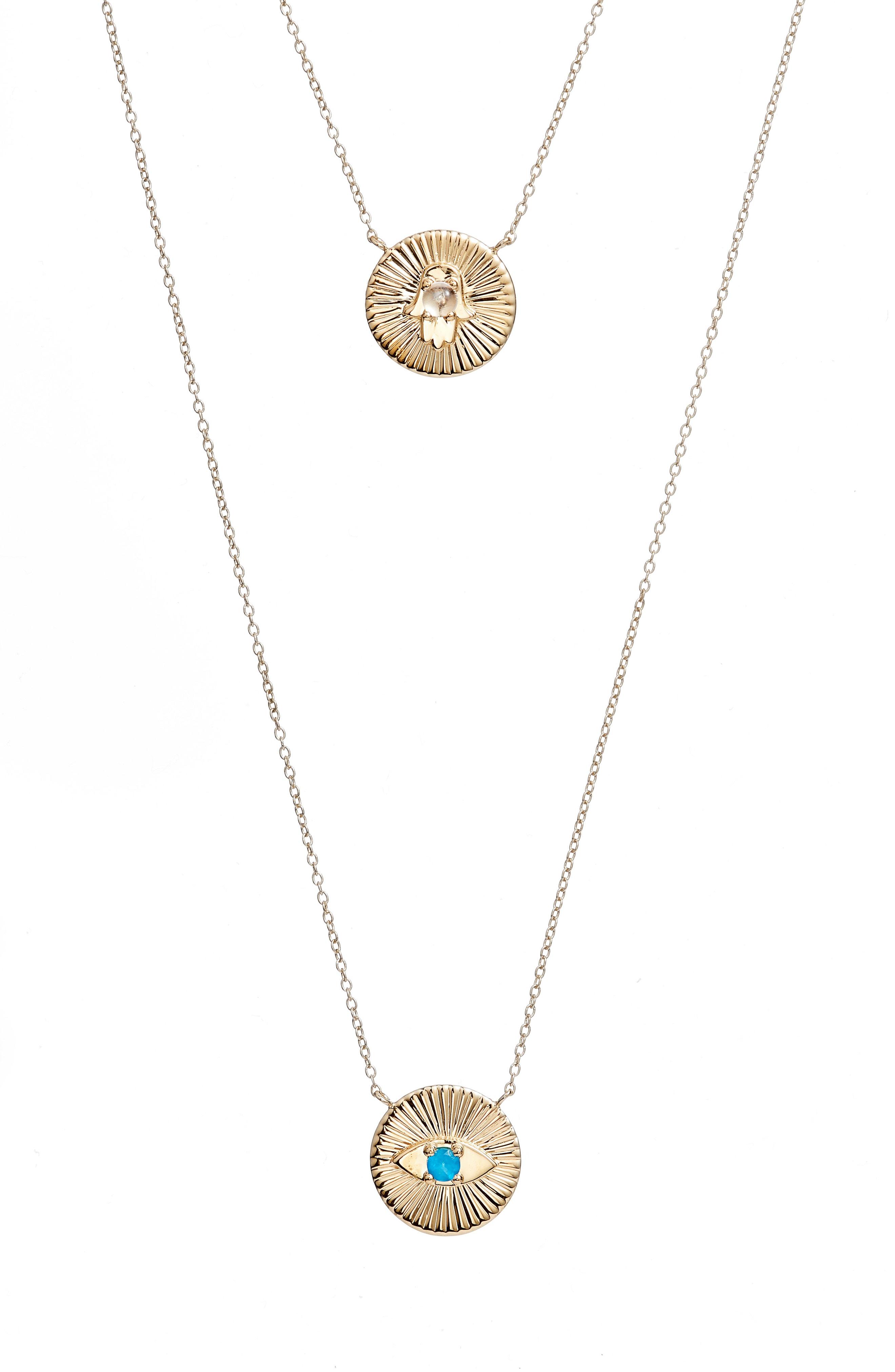 Jennifer Zeuner Isa Turquoise Starburst Pendant Necklace in Metallic - Lyst