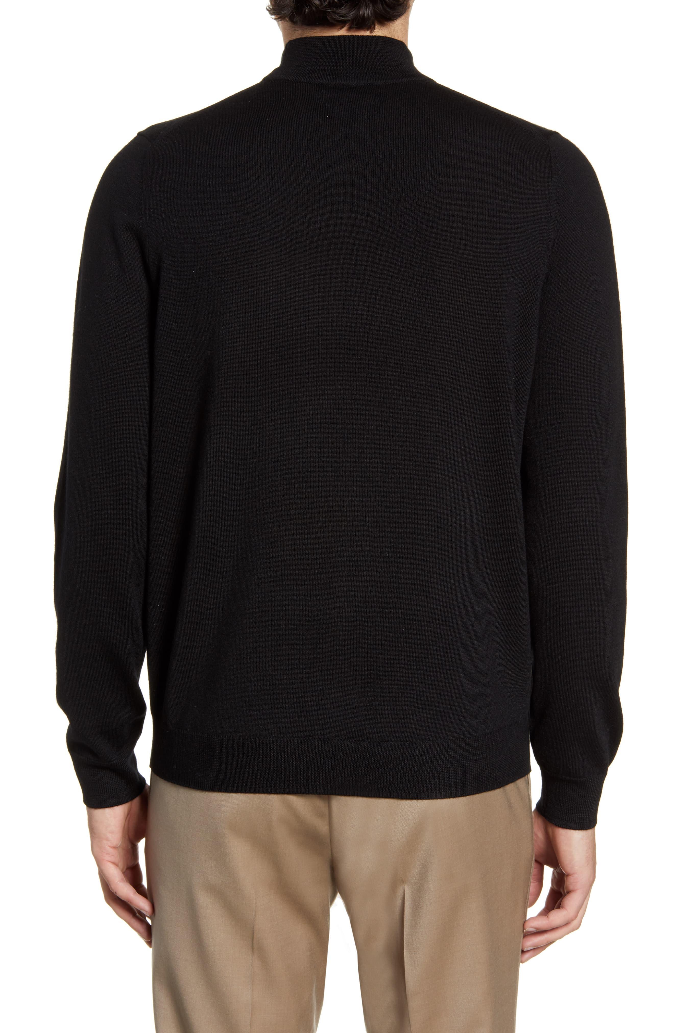 Nordstrom Mock Neck Merino Wool Sweater in Black for Men - Lyst