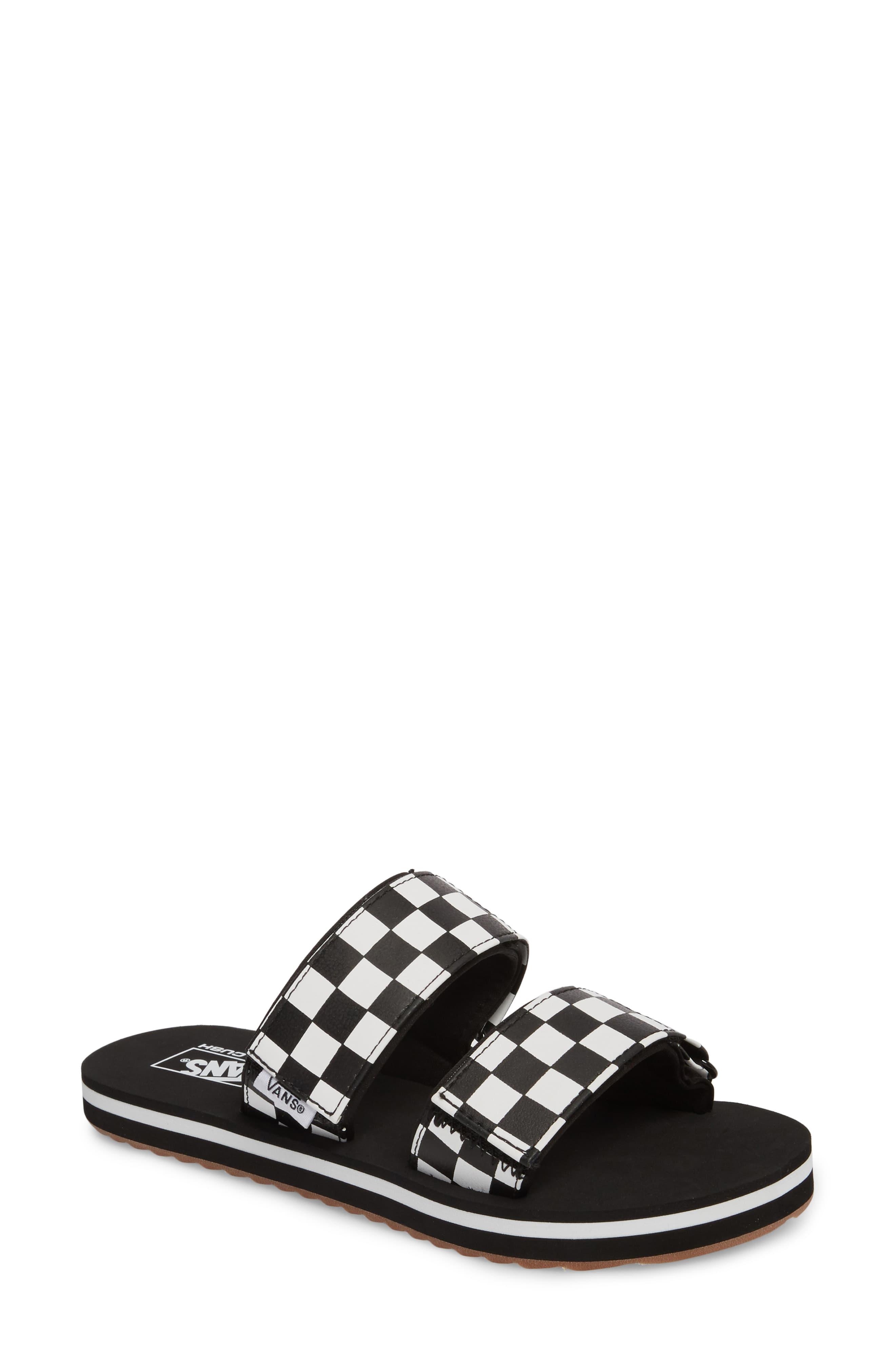 vans cayucas slide black marshmallow