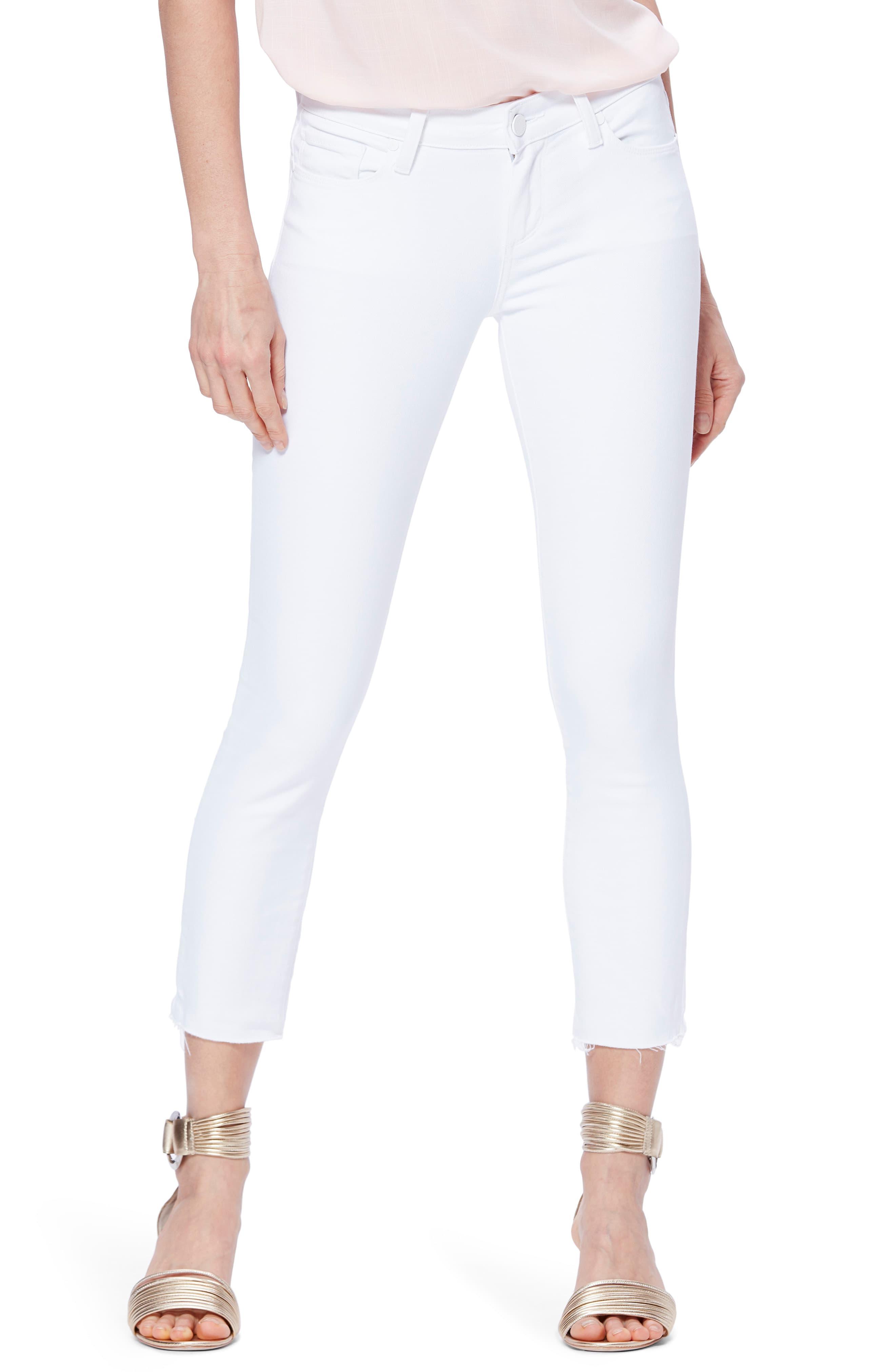 paige skyline skinny jeans white