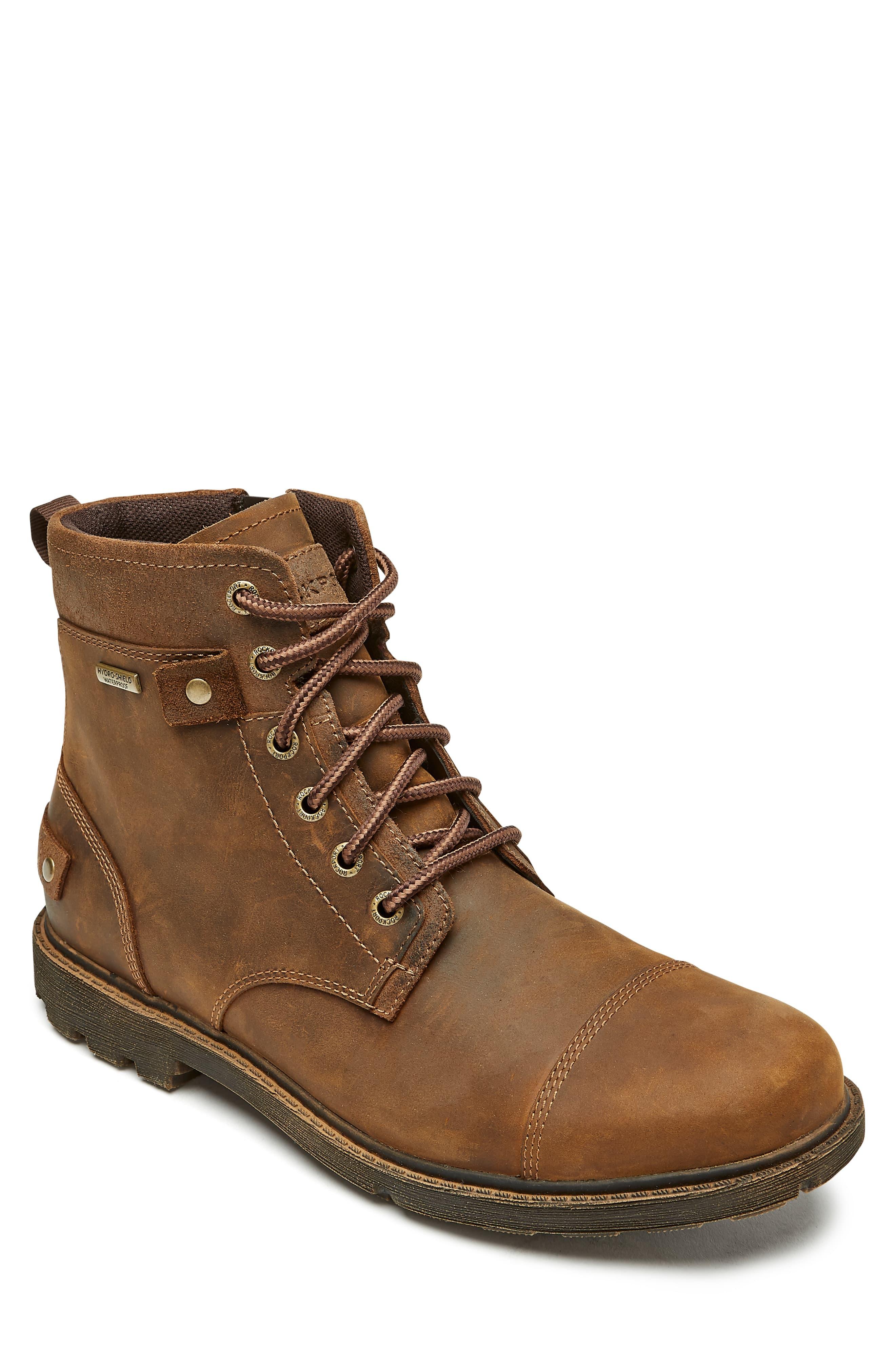 rockport men's marshall rugged moc toe ankle boot