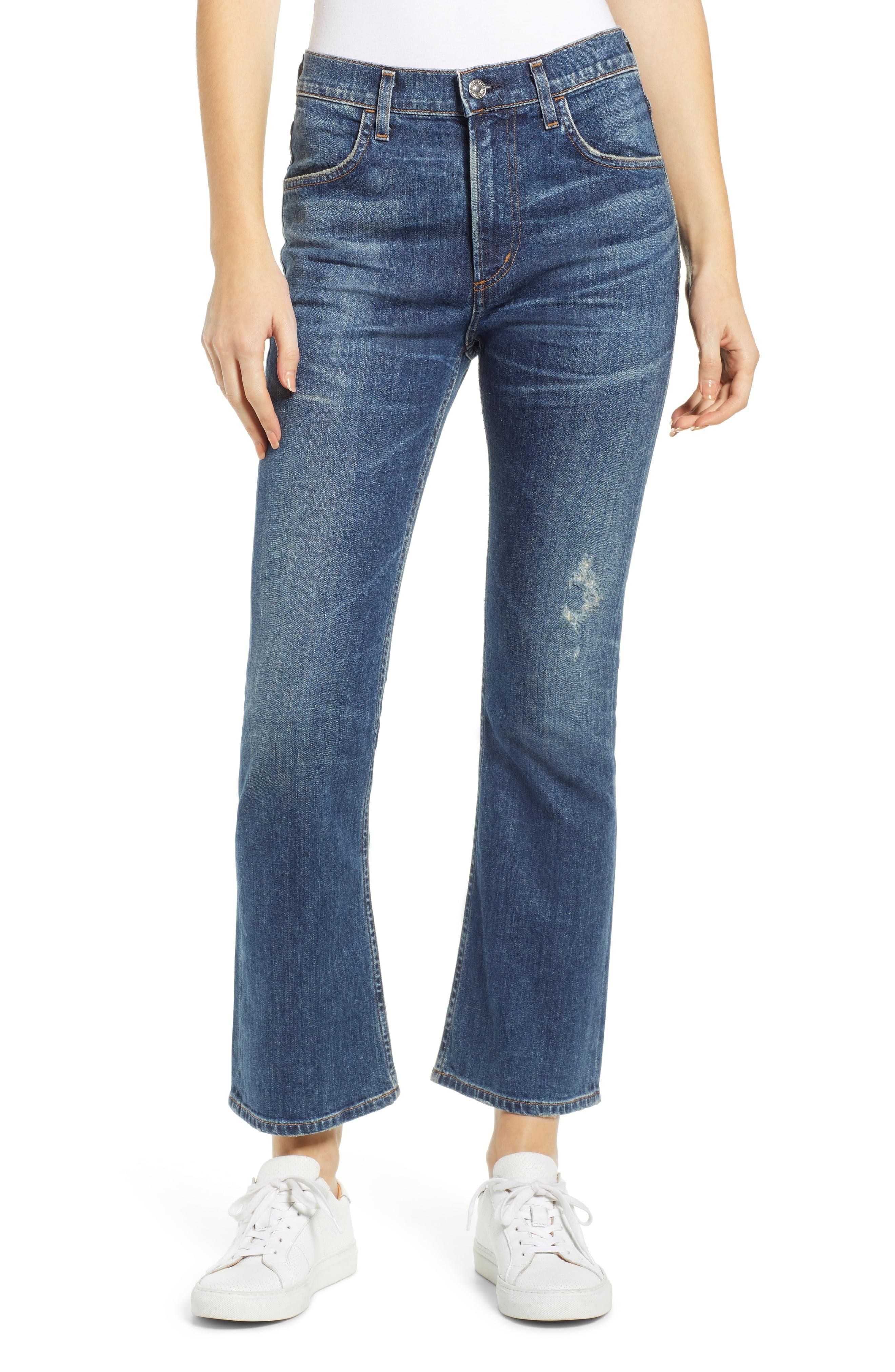 Citizens of Humanity Drew Crop Flare Jeans in Blue - Lyst