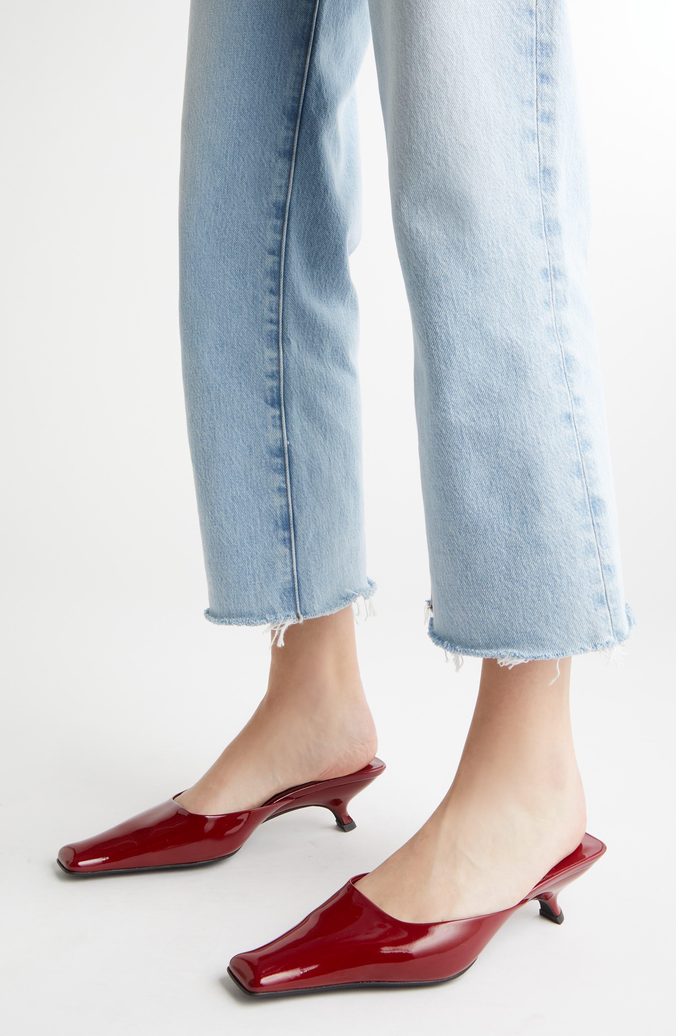 Jeffrey Campbell Esmerelda Square Toe Mule in Red | Lyst