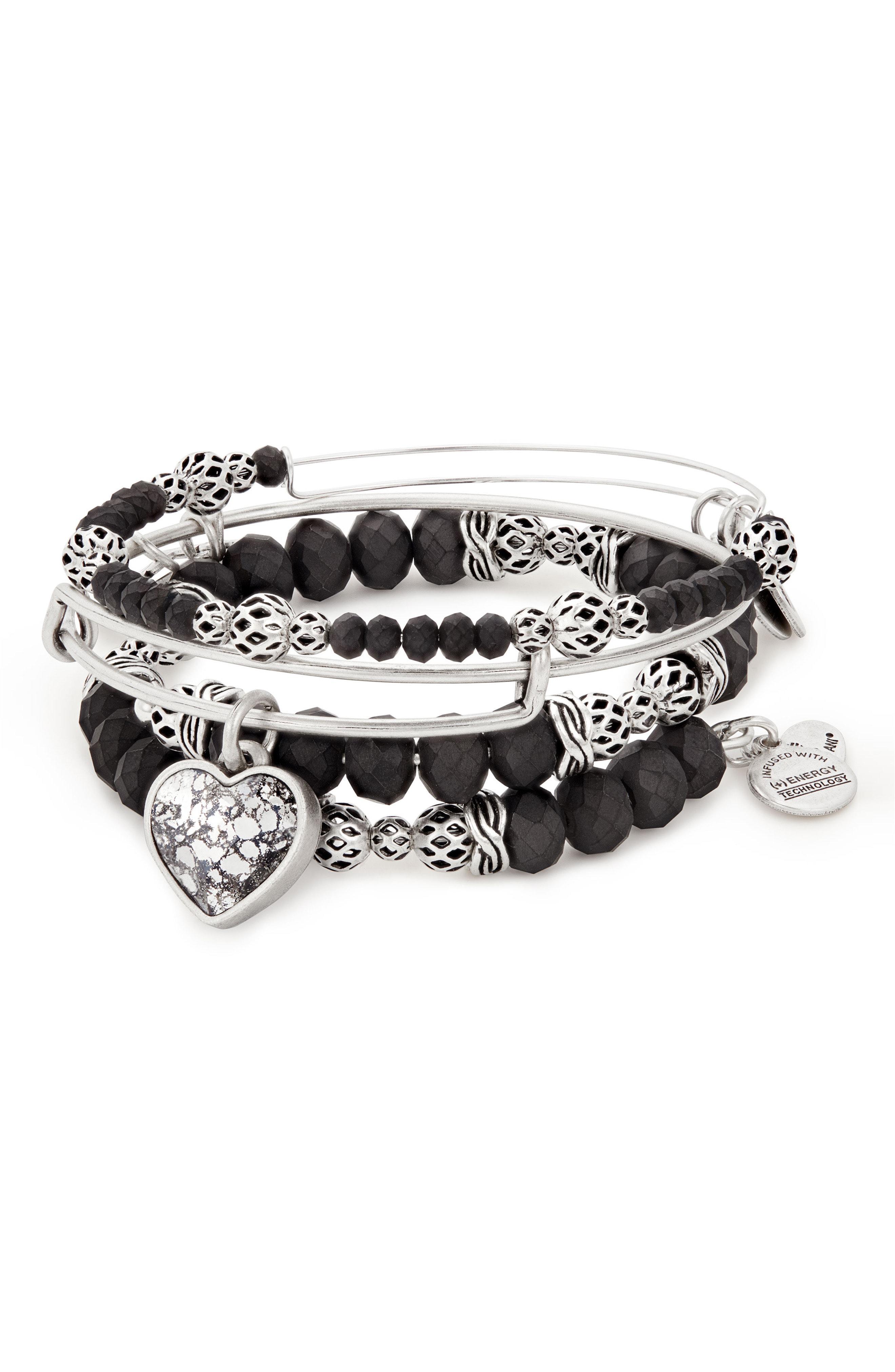 Lyst - ALEX AND ANI Crystal Rose Set Of 3 Stacking Bracelets