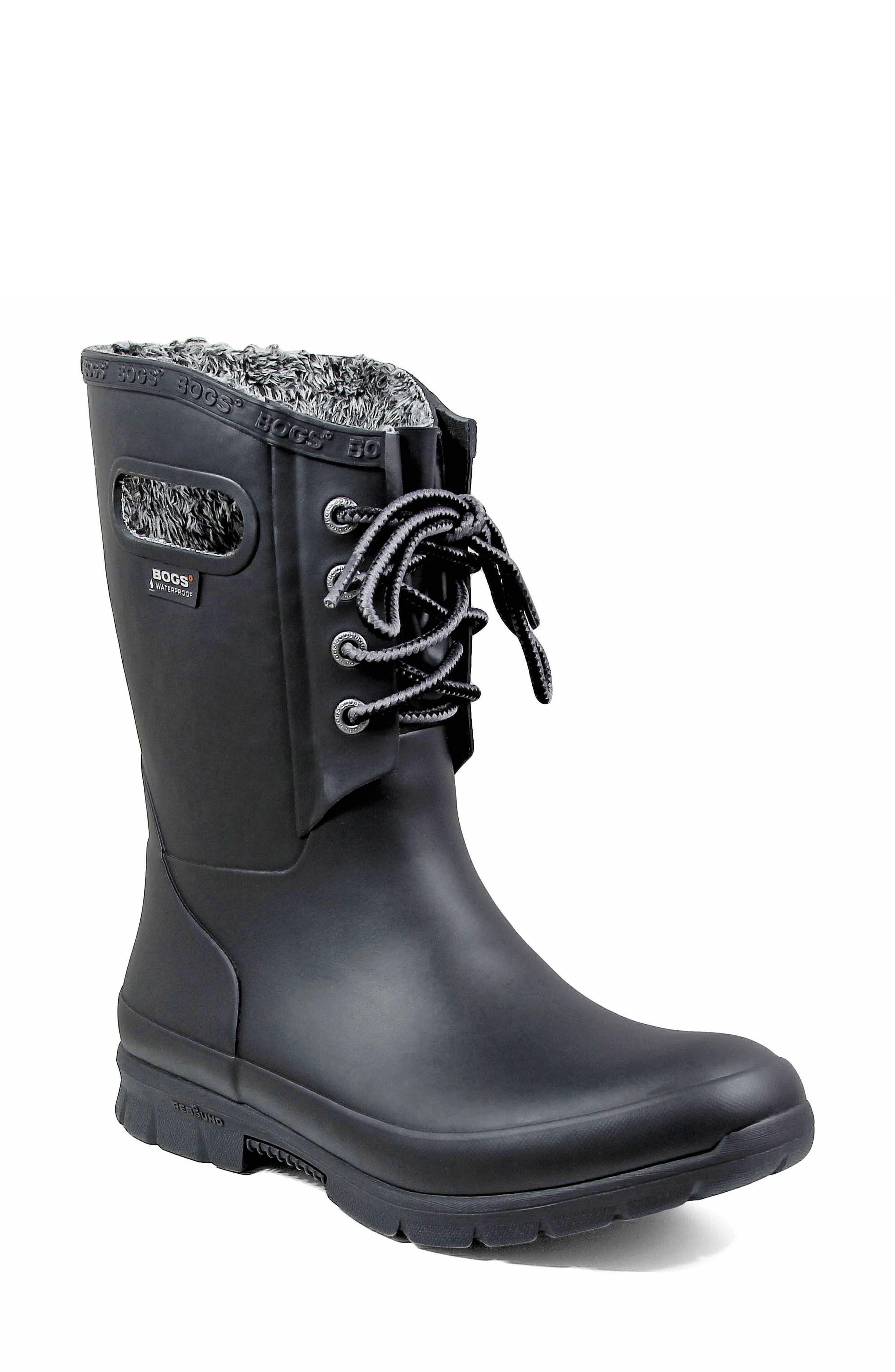 amanda plush waterproof rain boot