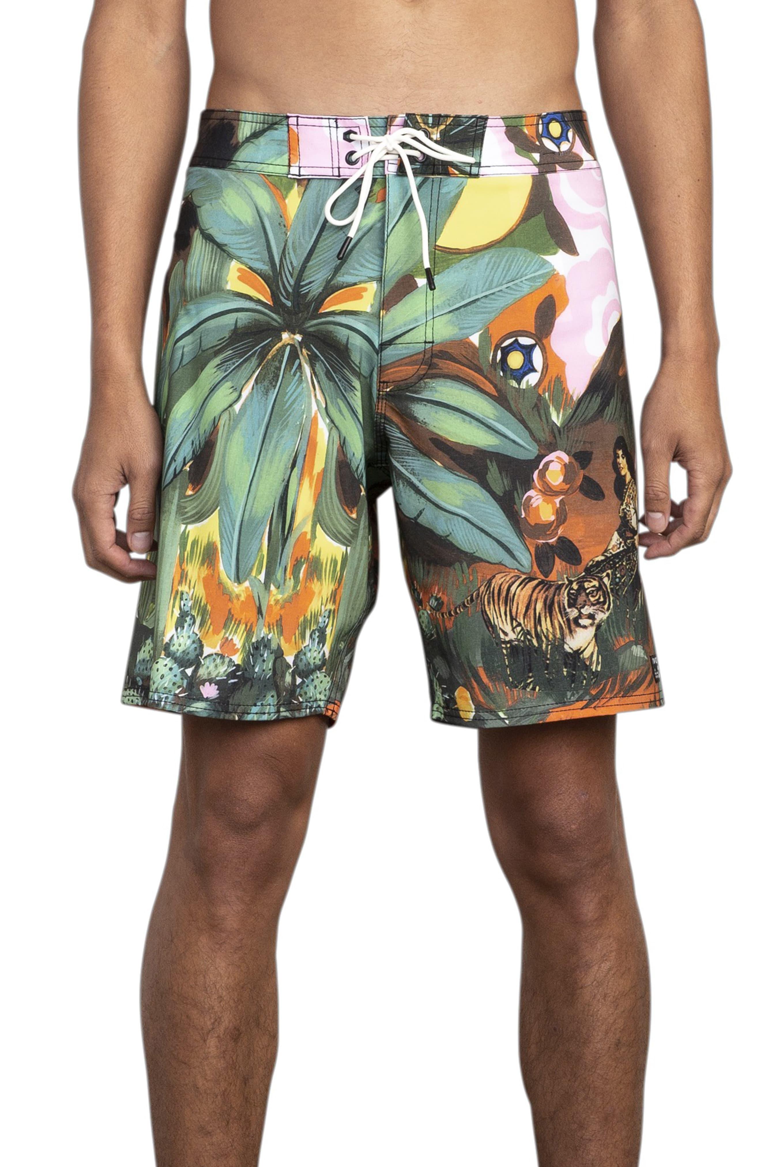 Funky Dog Swim Shorts Mens Swim Trunks Beach Shorts Board Shorts