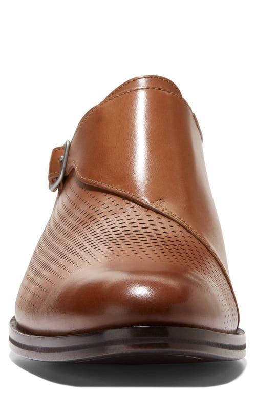 Cole Haan Washington Grand Laser Monk Strap Loafer in Brown  display picture 2