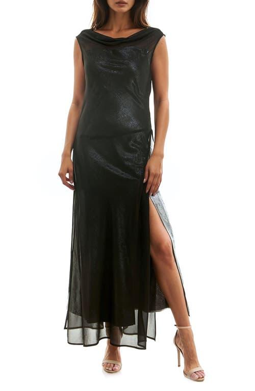 Socialite Semisheer Metallic Cocktail Dress in Black Lyst