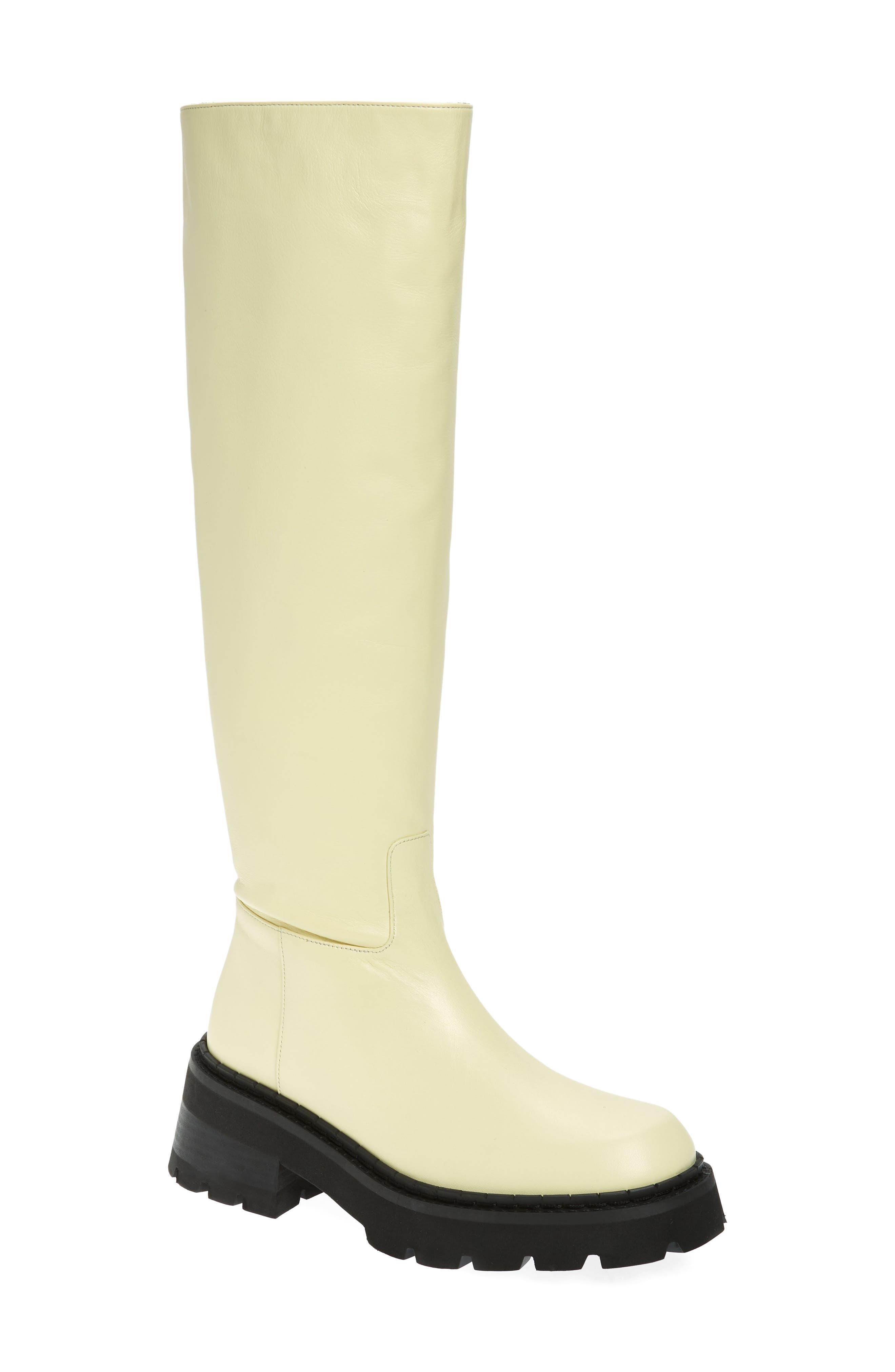 BY FAR Russell Platform Riding Boot in White Lyst