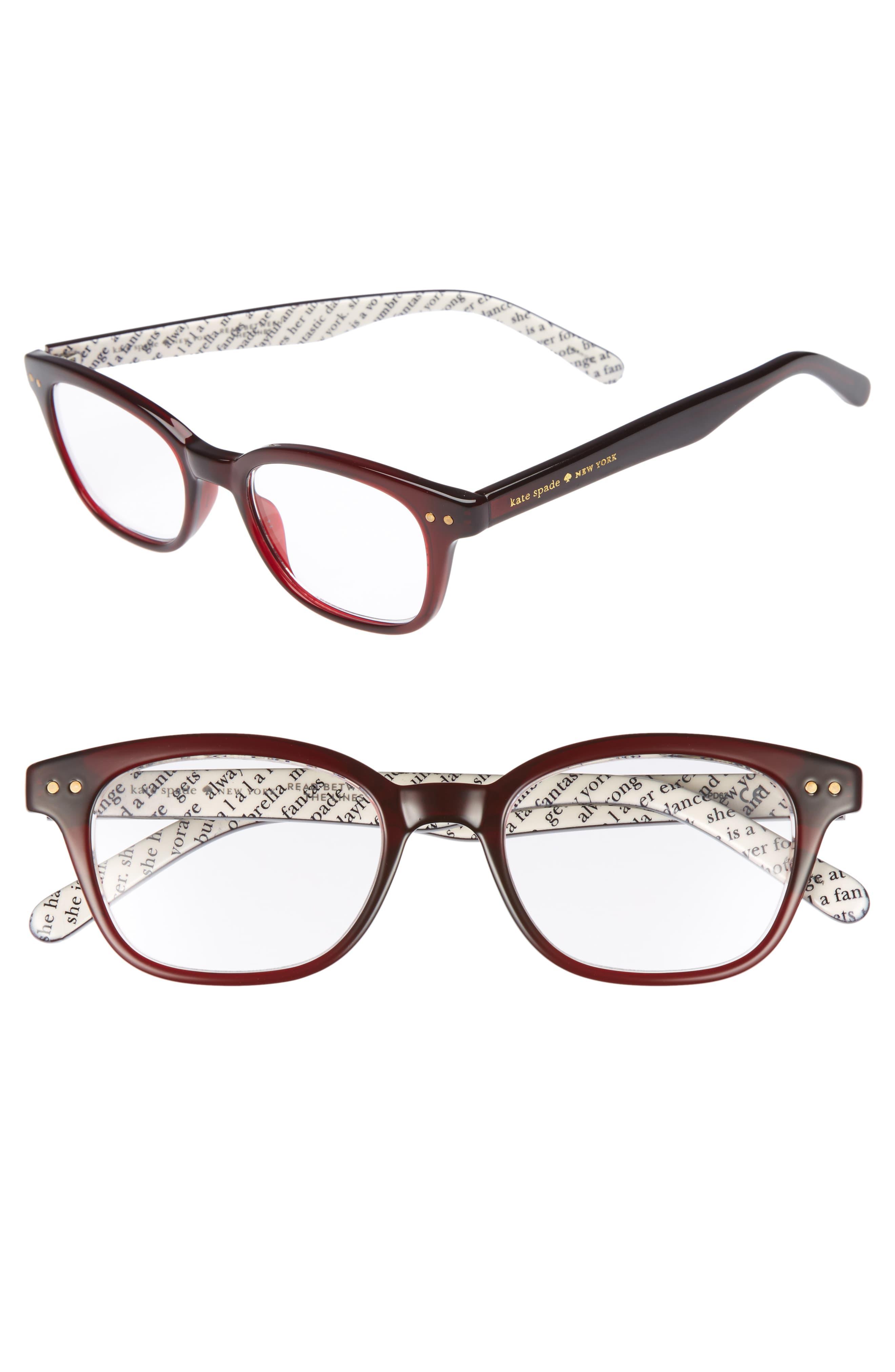 Kate Spade Rebecca 47mm Reading Glasses Opal Burgundy Lyst
