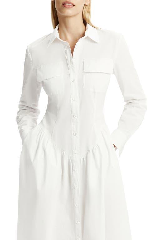 green emerald velvet dress Miss Circle Women's Gabriella White Cotton Eyelet Button Up Long Sleeve Shirt Dress