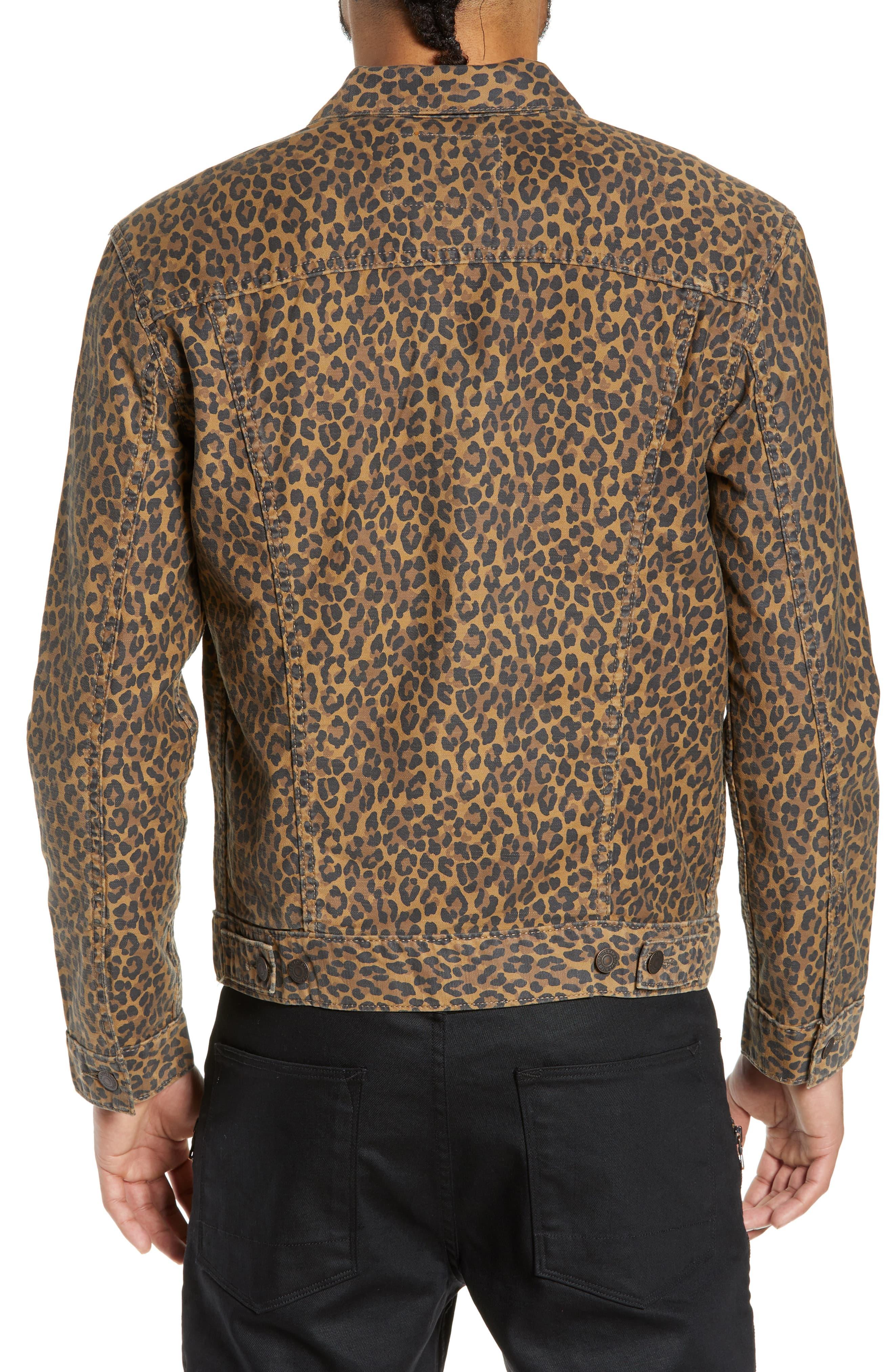 levis cheetah print trucker jacket