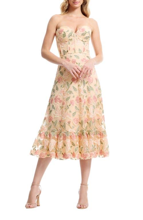 dress the population tanya strapless beaded maxi dress Roie Off Shoulder Maxi Bandage Dress main image 1