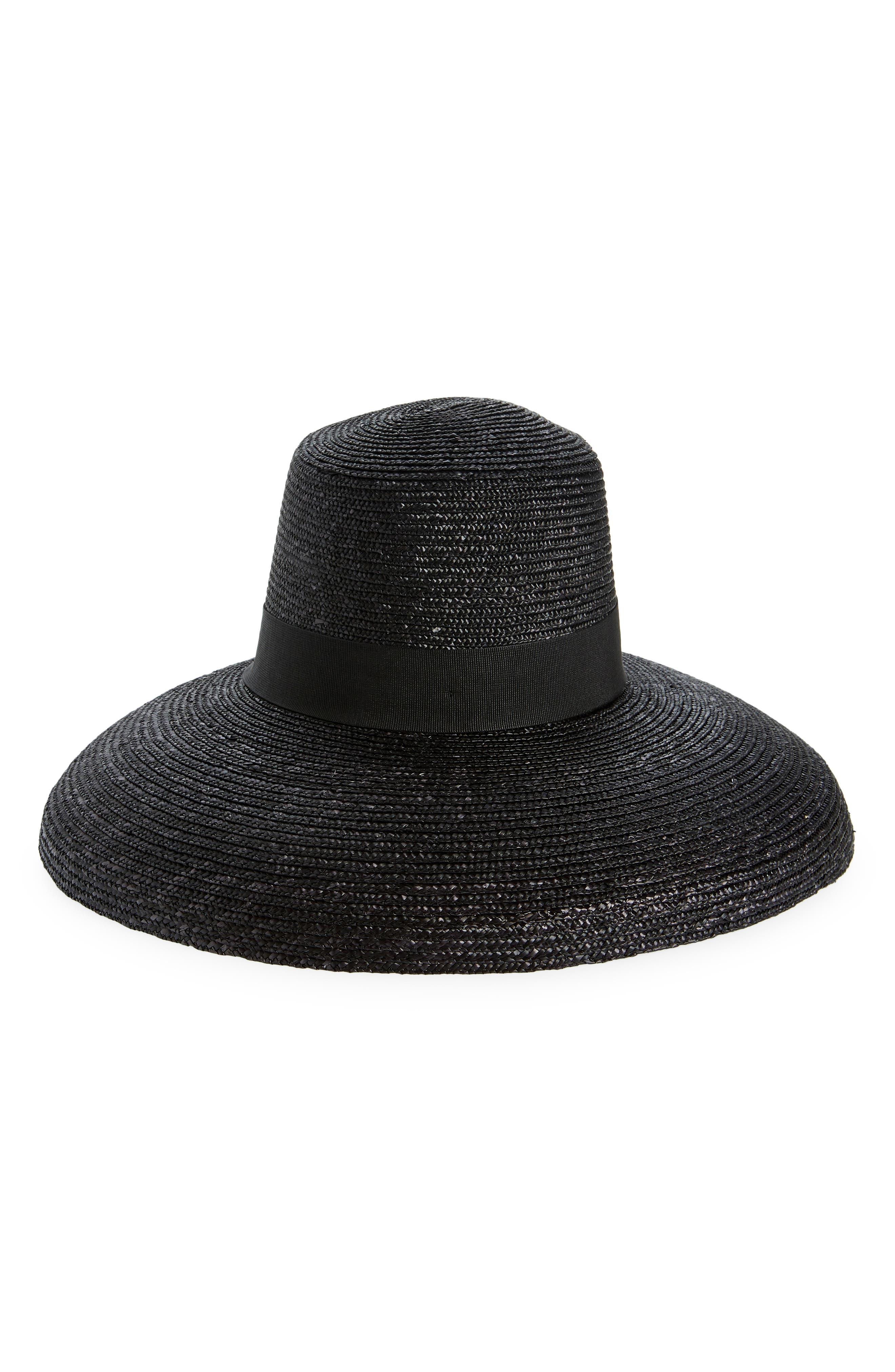 Max Mara Corona Straw Sun Hat in Black Lyst