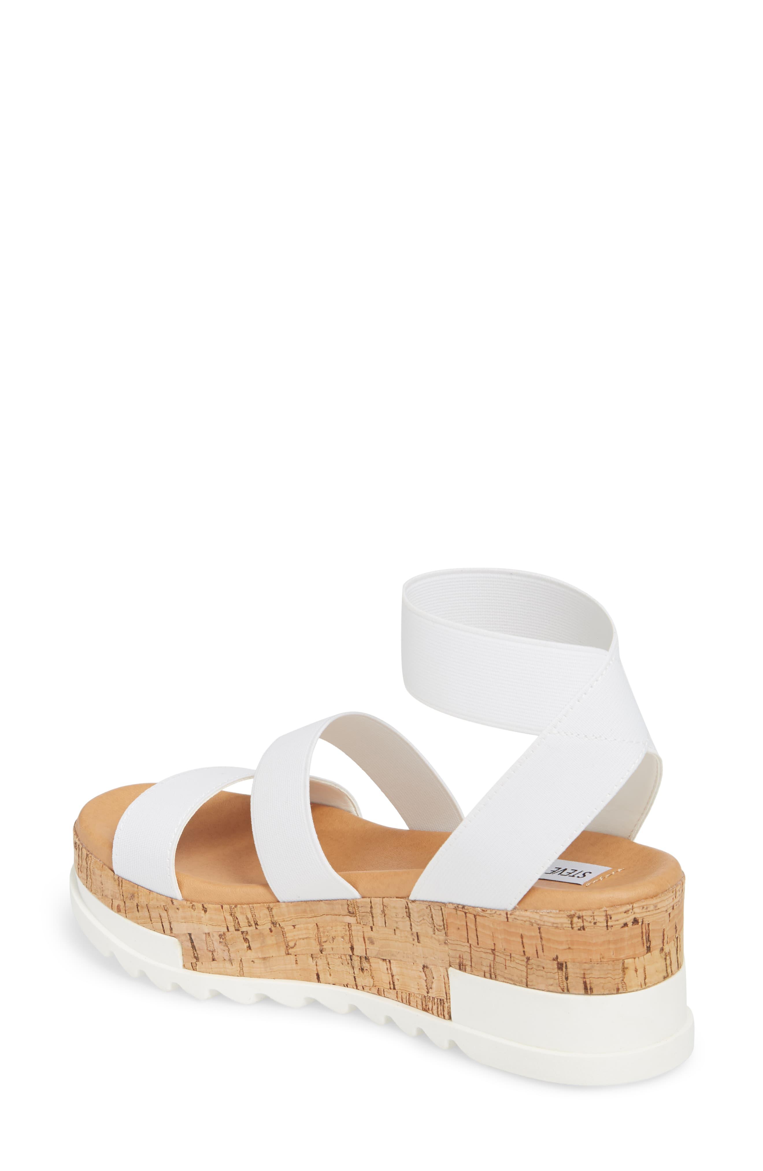 bandi platform wedge sandal white