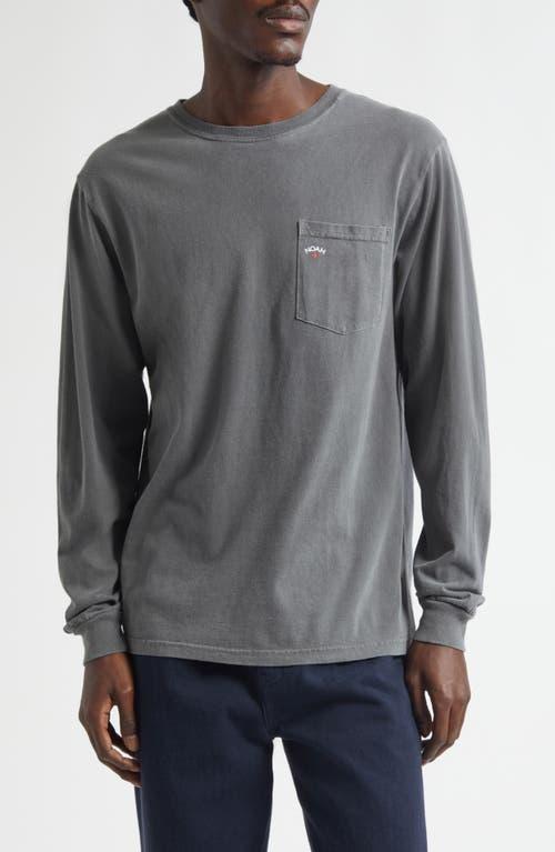 Noah Core Logo Long Sleeve Pocket T-Shirt in Gray for Men | Lyst