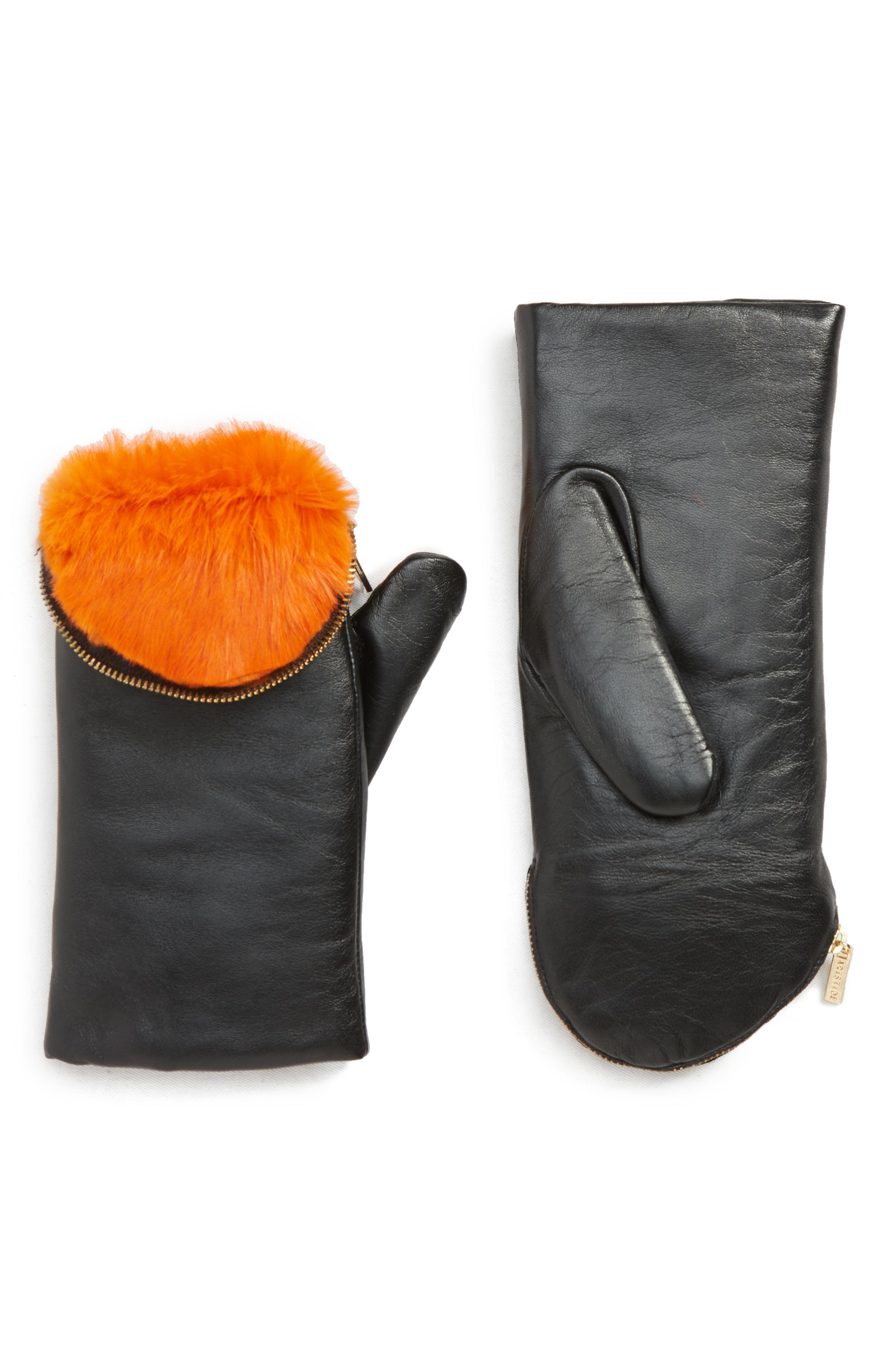 mittens with fur lining