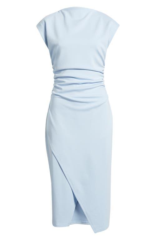 Nordstrom Ruched Funnel Neck Midi Dress in Blue | Lyst Nordstrom Ruched Funnel Neck Midi Dress in Blue | Lyst