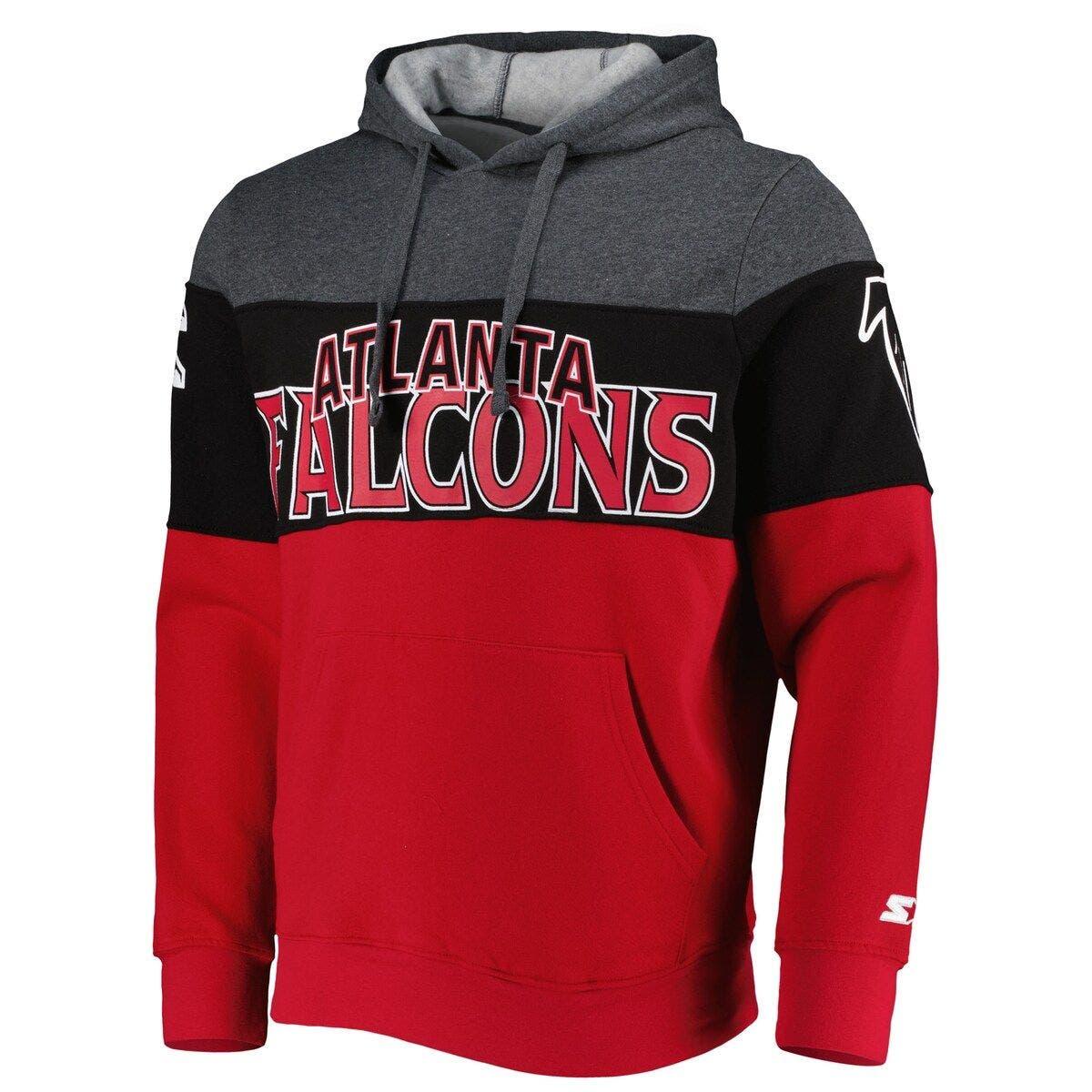 Men's Starter Gray/Red Tampa Bay Buccaneers Extreme Fireballer Throwback Pullover Hoodie