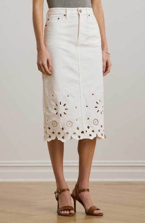 Denim Skirt White Pencil Skirt Nordstrom Ralph Lauren Eyelet Denim