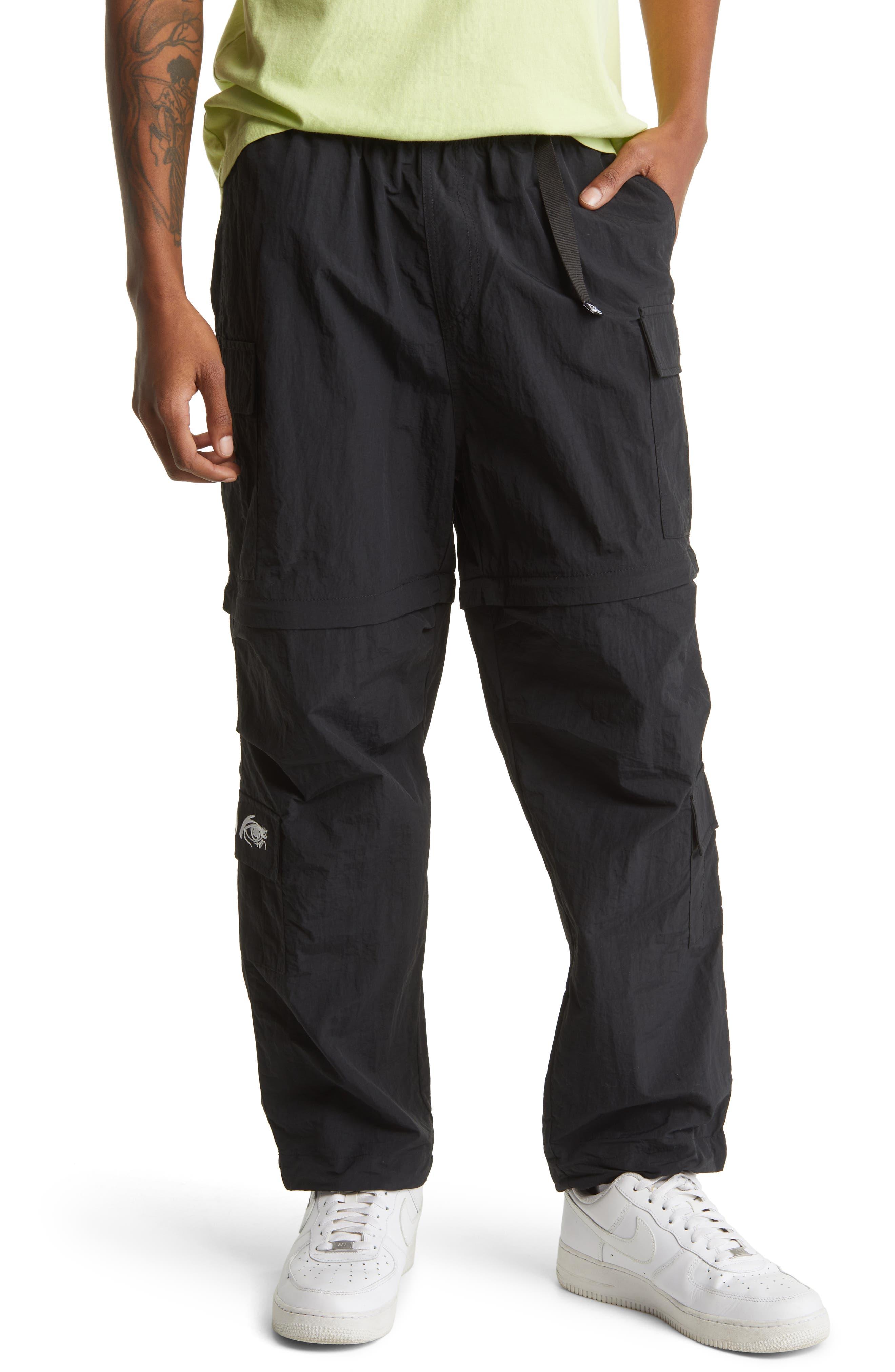 Obey Rapture Zip Off Cargo Pants In Black For Men Lyst