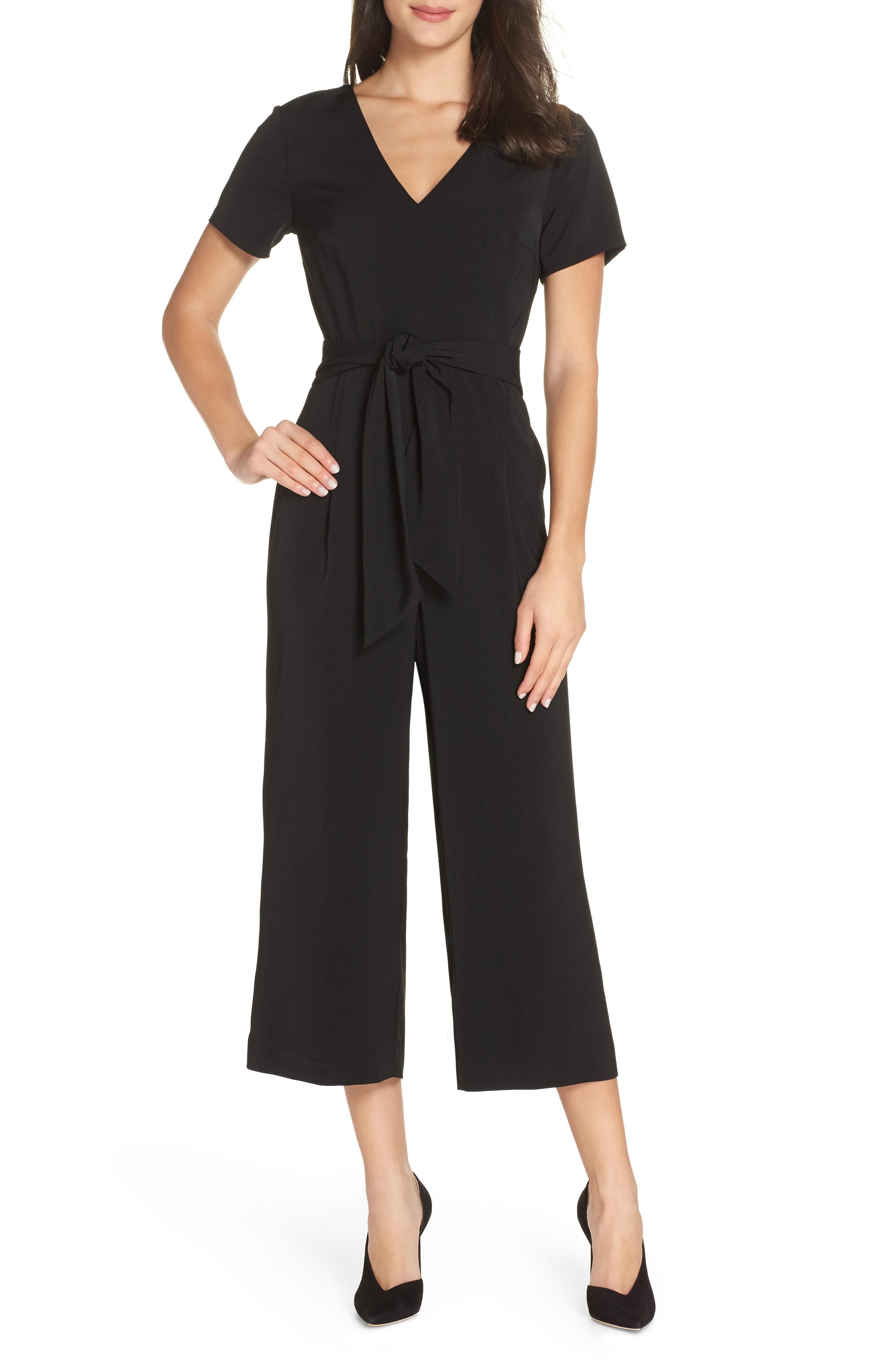charles henry faux wrap jumpsuit