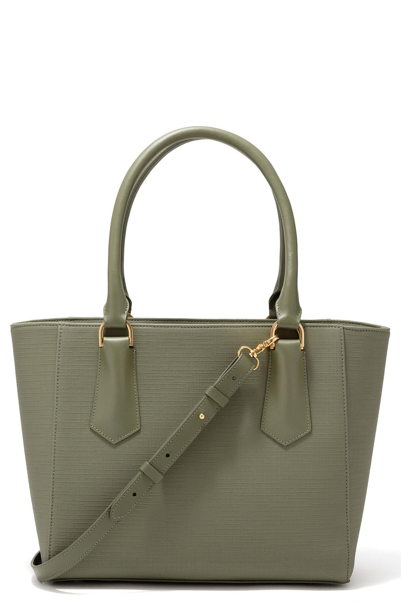 Dagne Dover Signature Midi Coated Canvas Tote in Olive (Green) Lyst