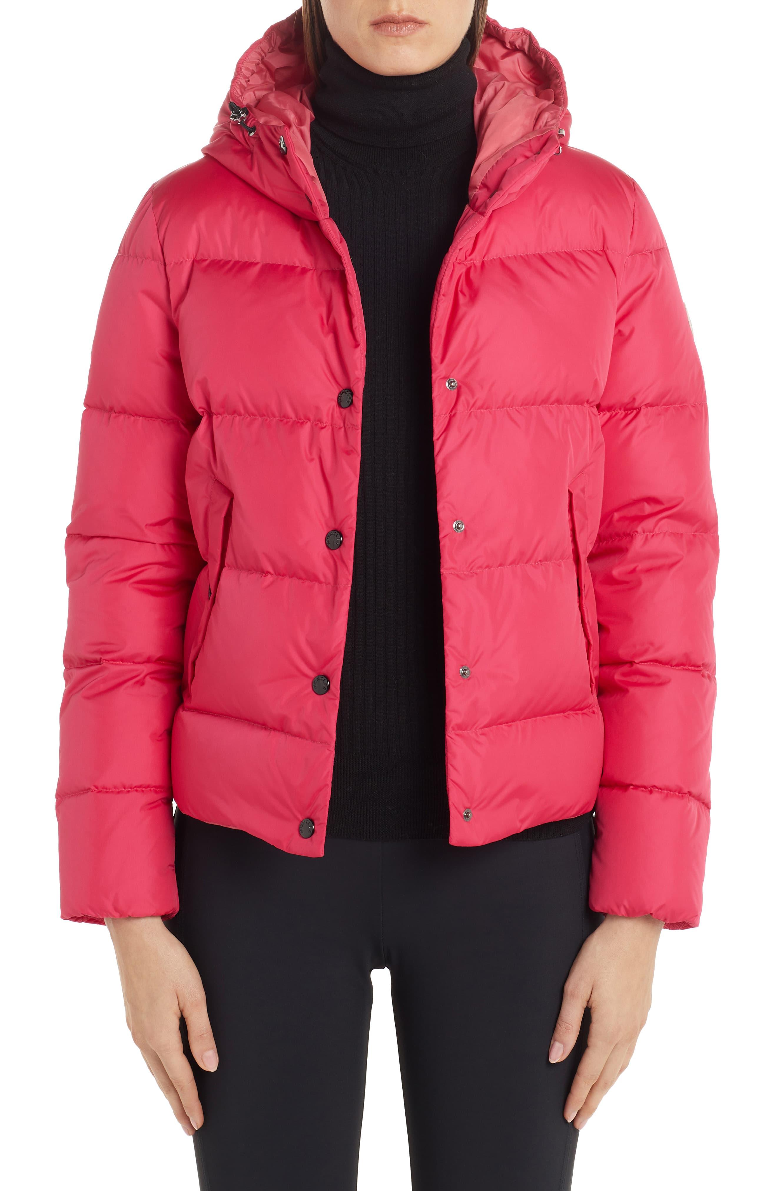 Moncler Lena Hooded Down Puffer Jacket in Pink - Lyst