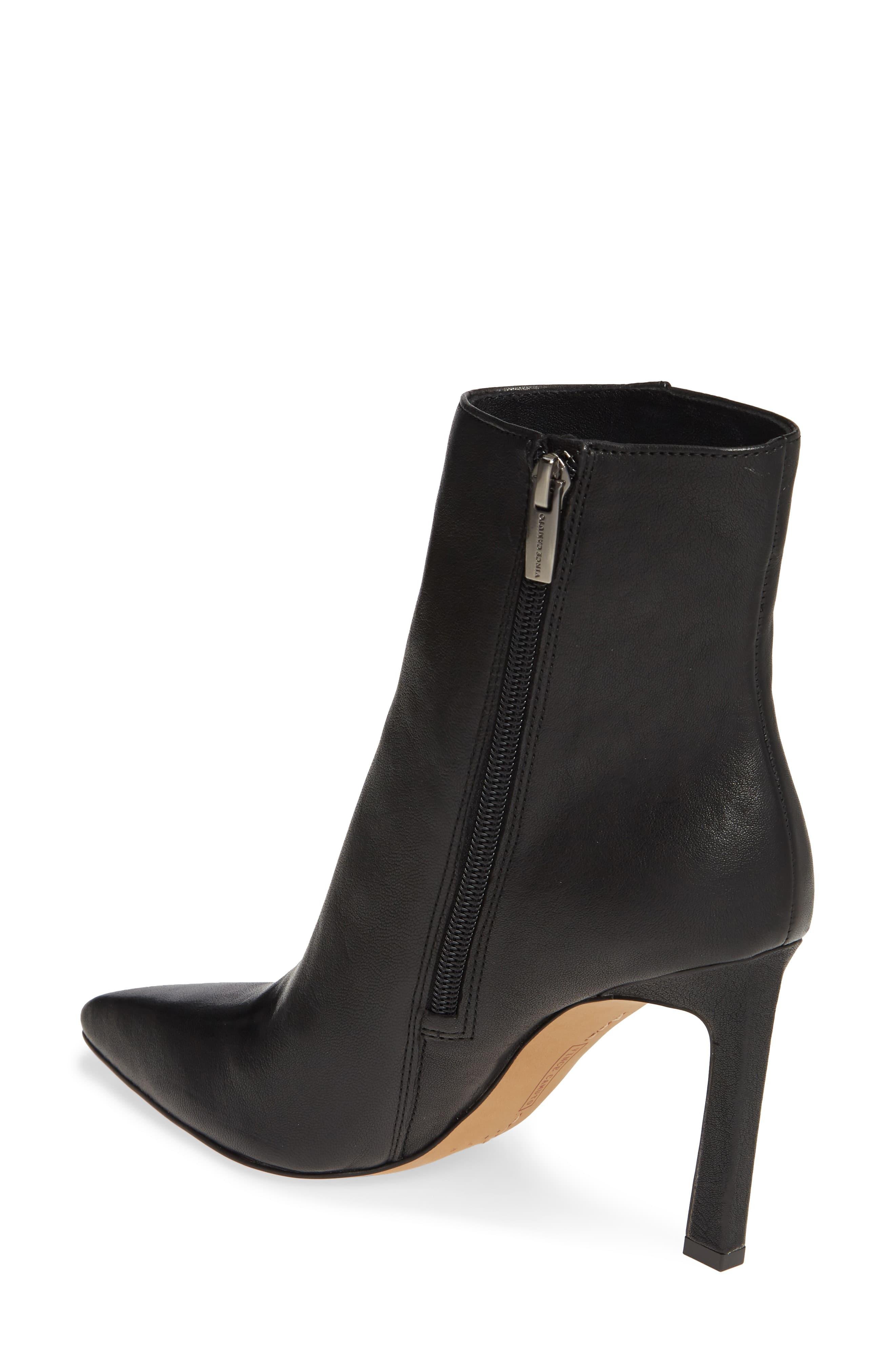 Vince Camuto Sashala Pointed Toe Bootie in Black Leather (Black) - Lyst